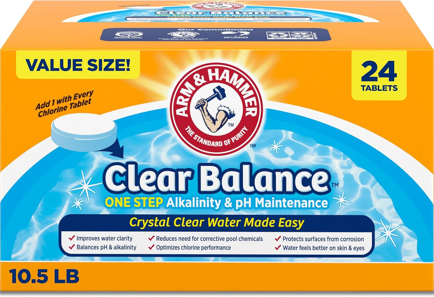 Clear Balance Swimming Pool Alkalinity pH Maintenance Tablets