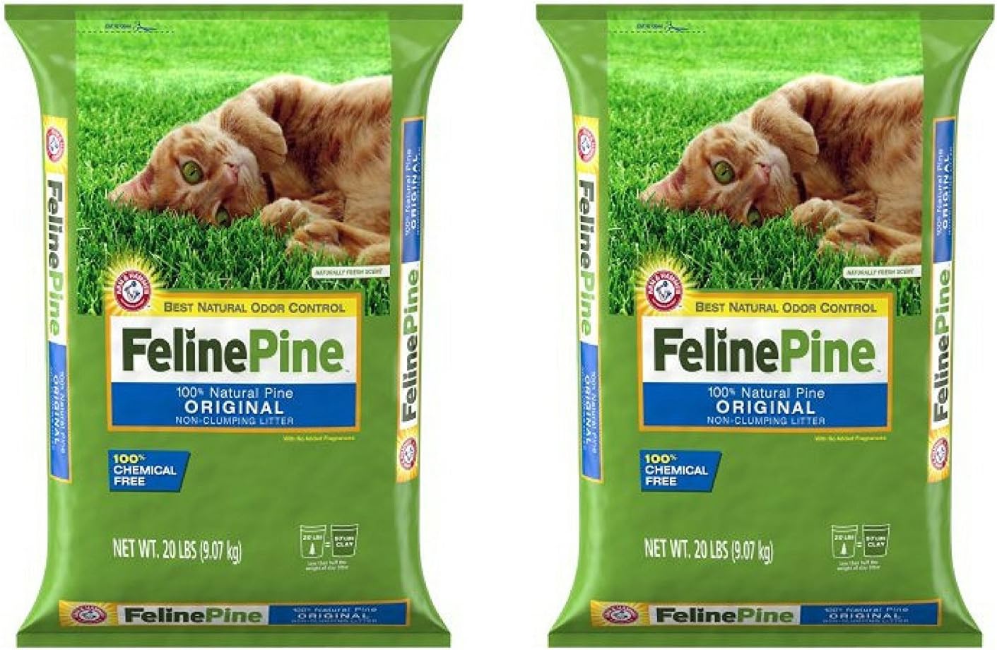 Feline Pine Cat Litter 20 Lbs - Natural Odor Control Solution