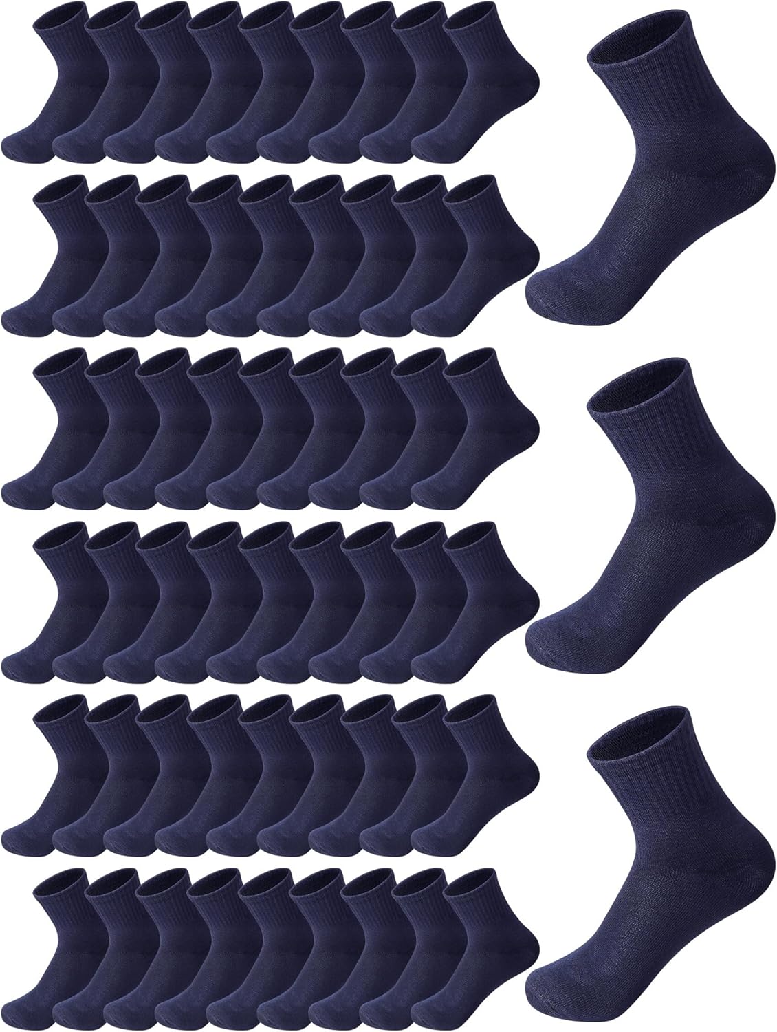 Bulk Mens Socks for Homeless - 100 Pairs Moisture Wicking