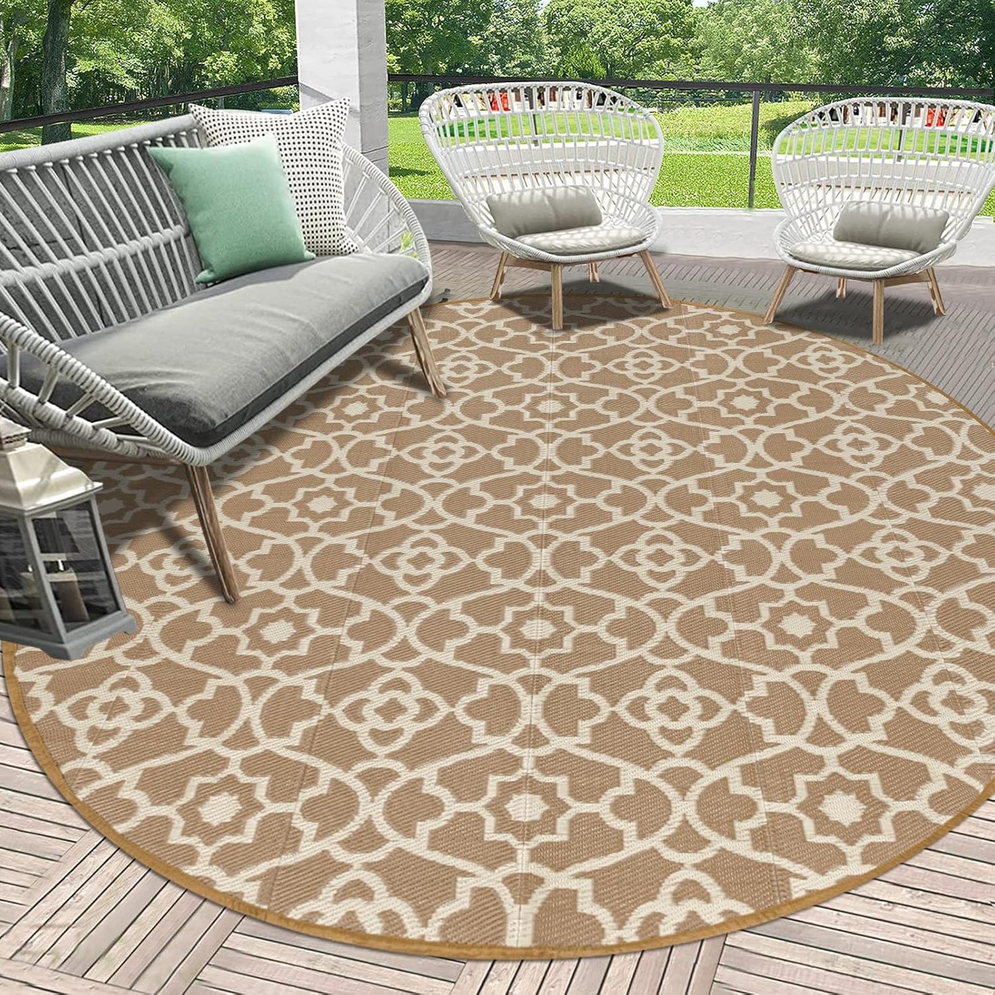 HEBE Outdoor Rug Waterproof 8ft for Versatile Use and Fun