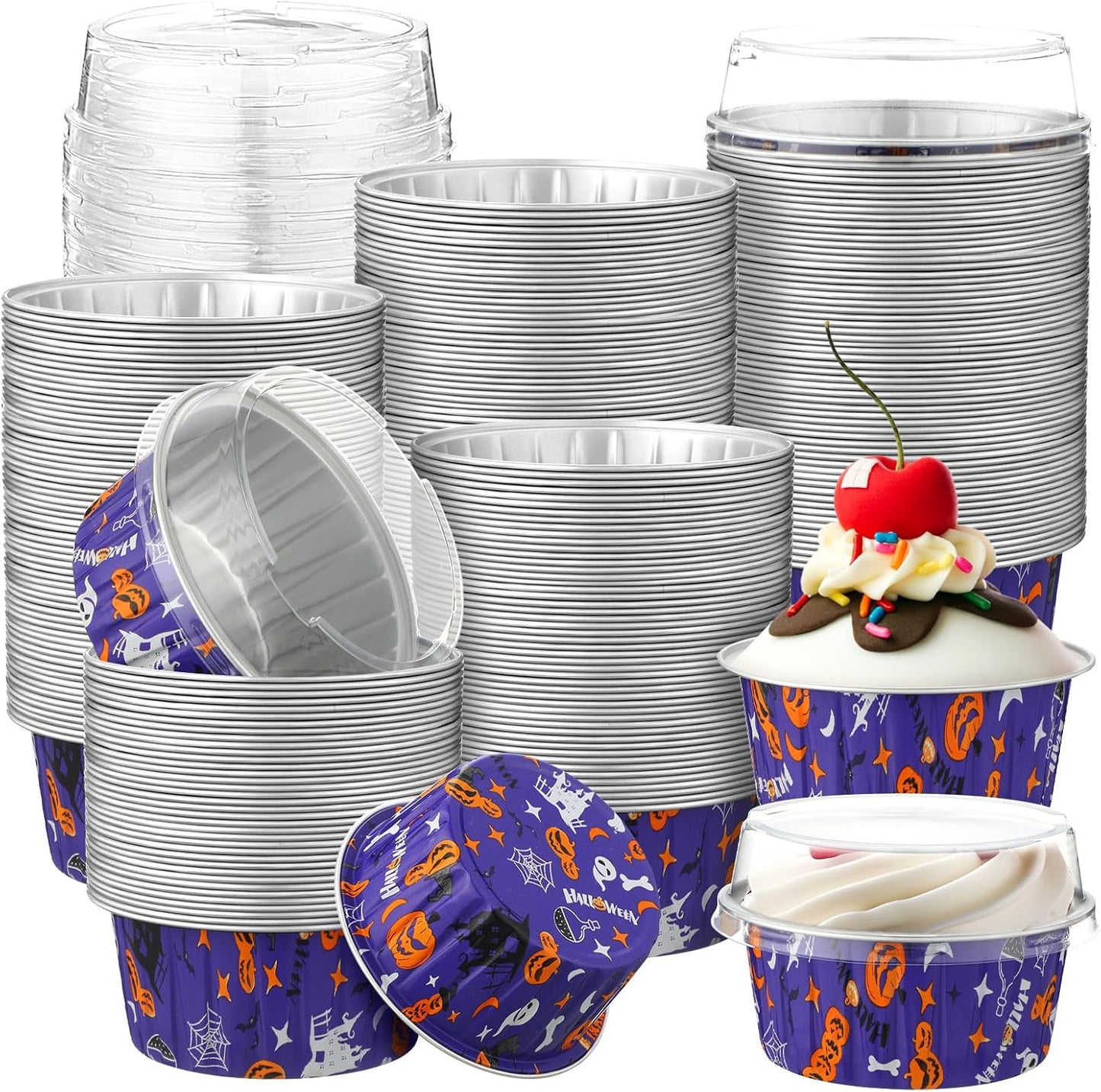 200 Pcs Mini Aluminum Foil Cupcake Baking Cups for Parties