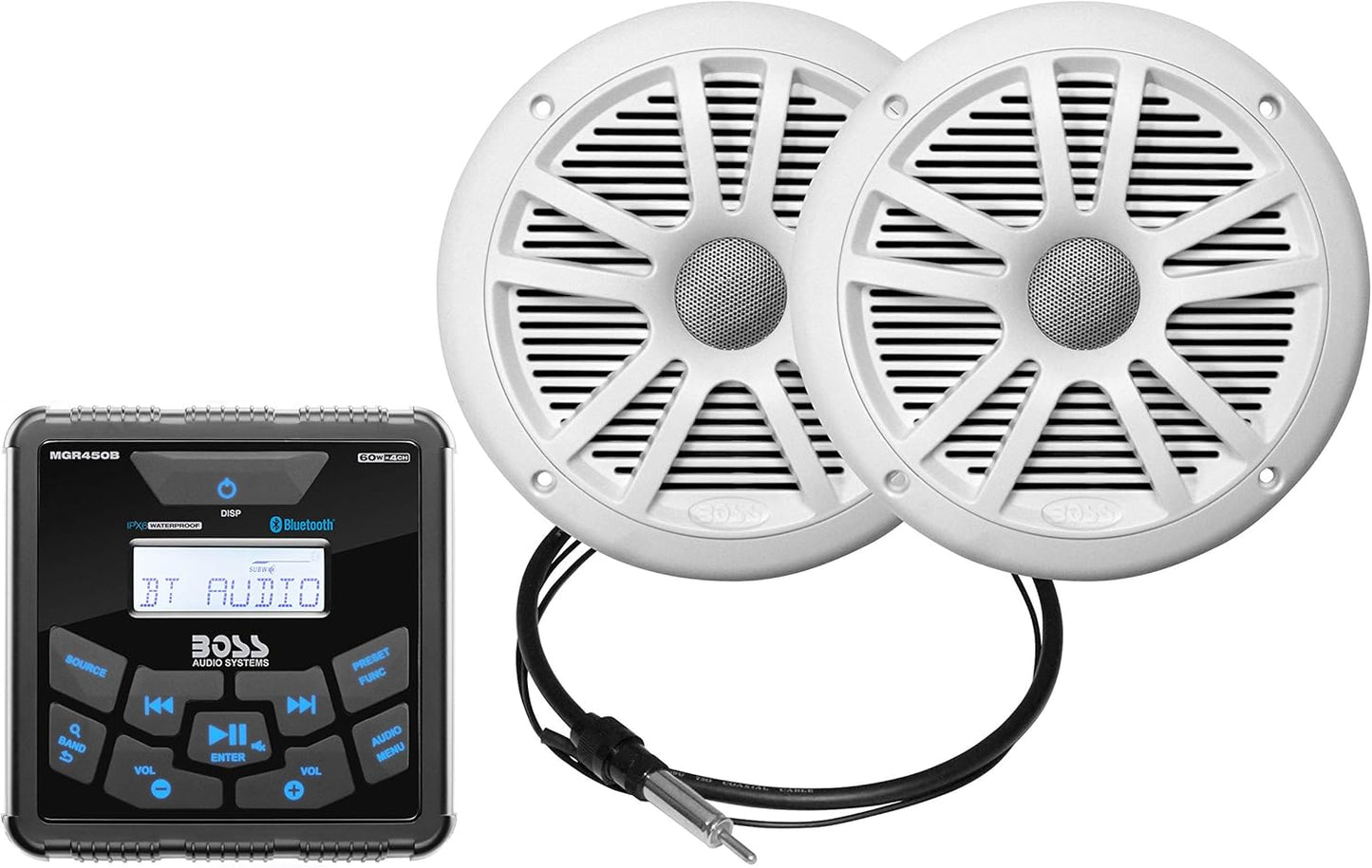 Marine Stereo System with Bluetooth & Weatherproof Design