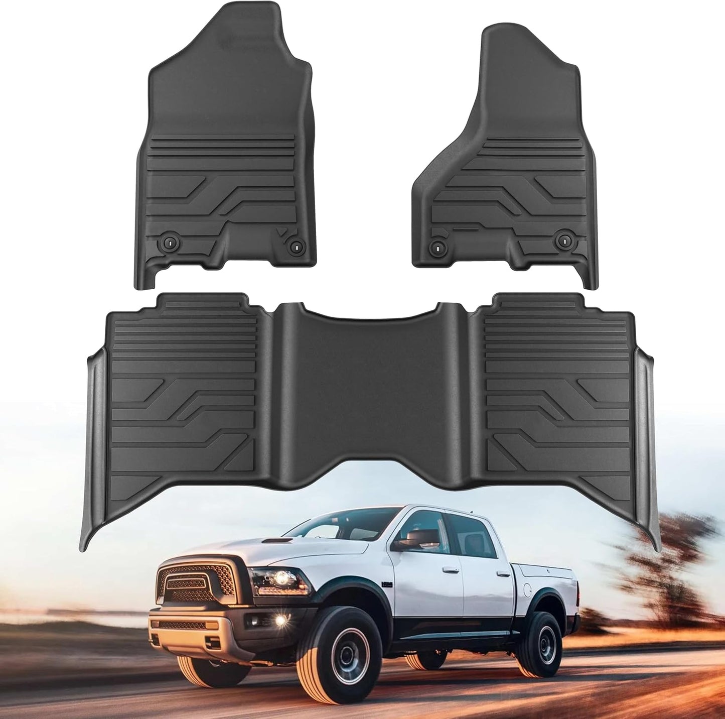KARPAL Floor Mats for Ram 1500/2500/3500 Crew Cab 2013-2024