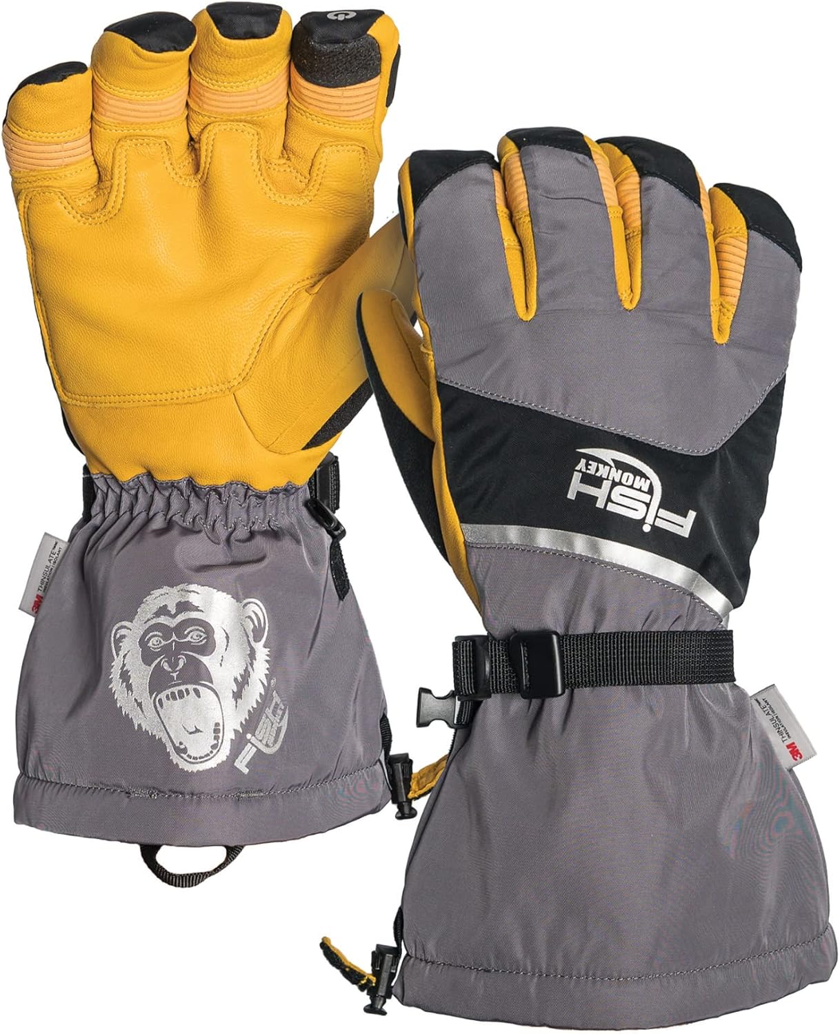 Fish Monkey Yeti Premium Dry Tec Winter Mittens for Fishing