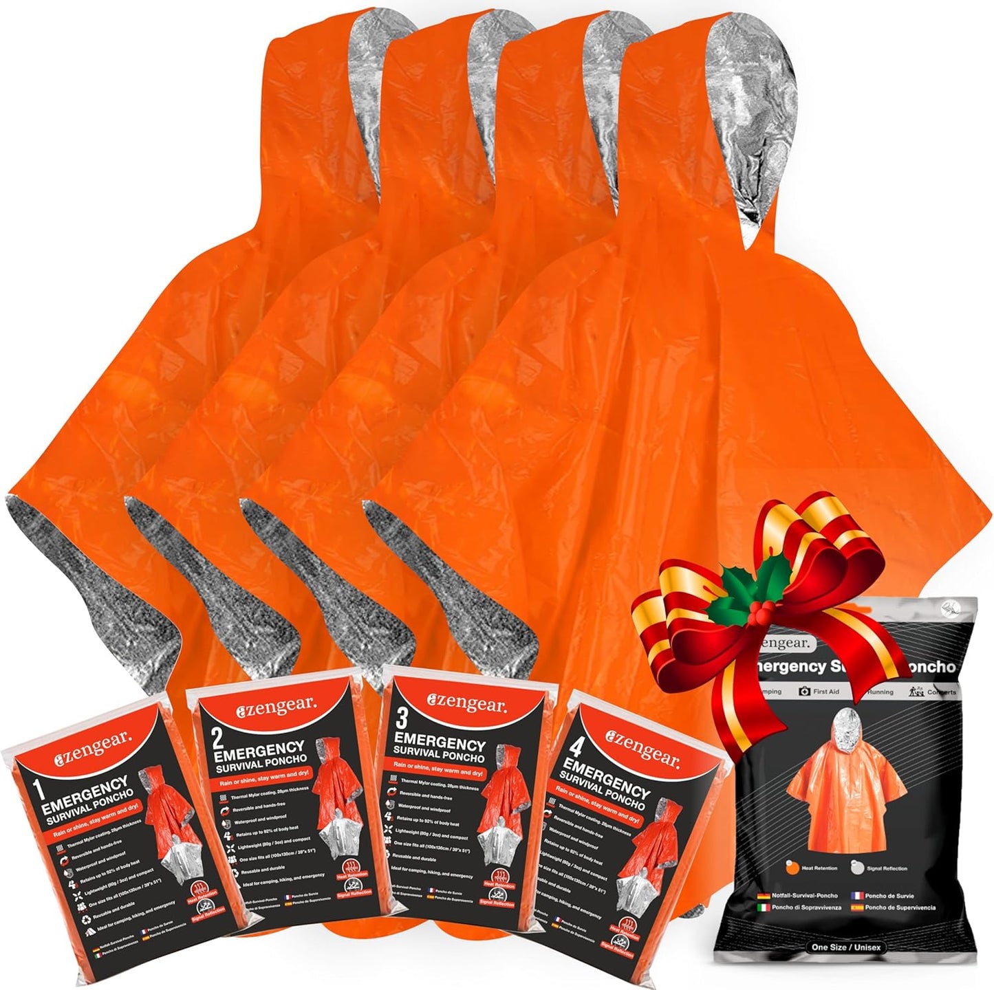 4pc Thermal Survival Poncho by aZengear