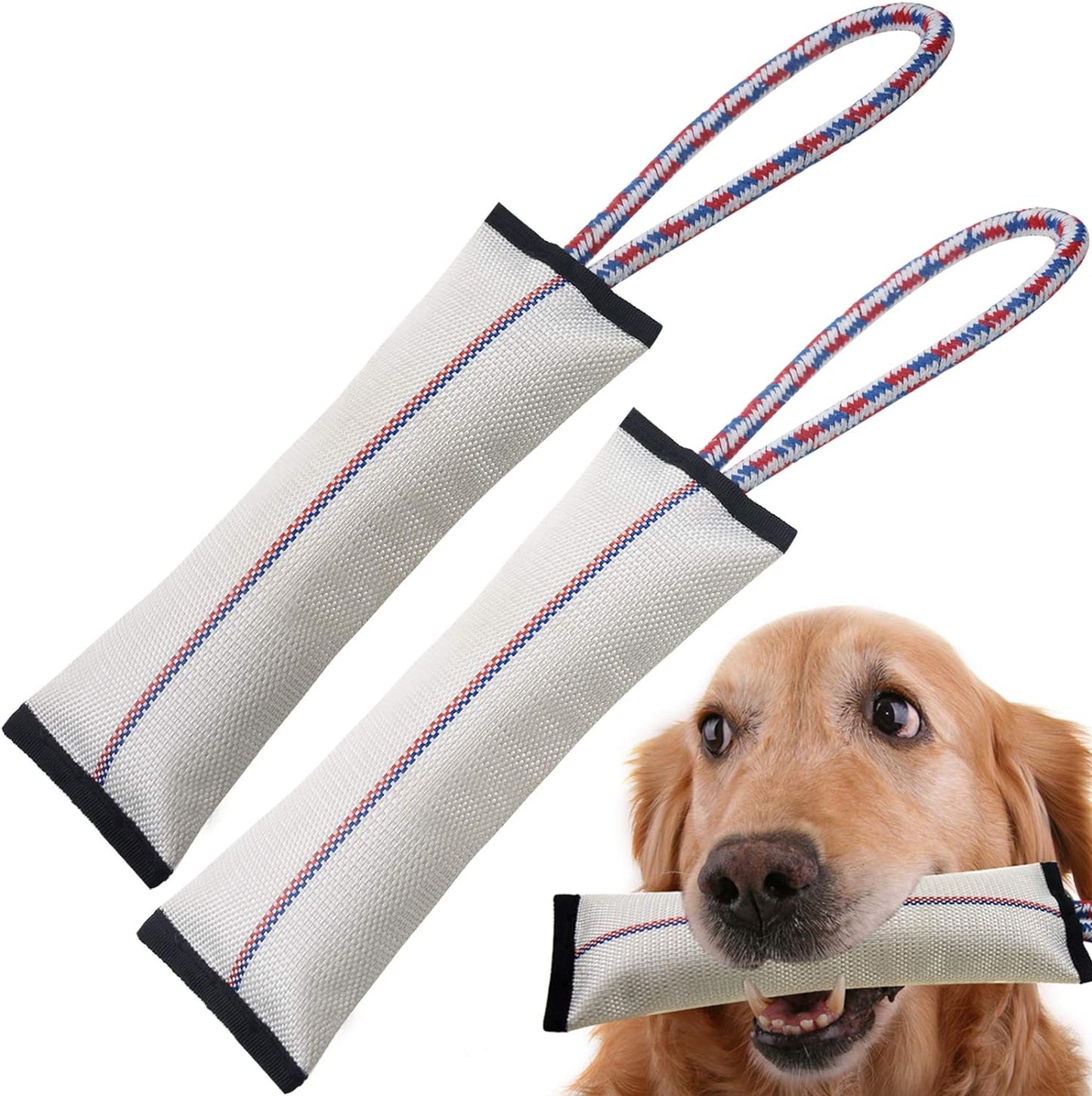 SHARLOVY Firehose Dog Toy Duo