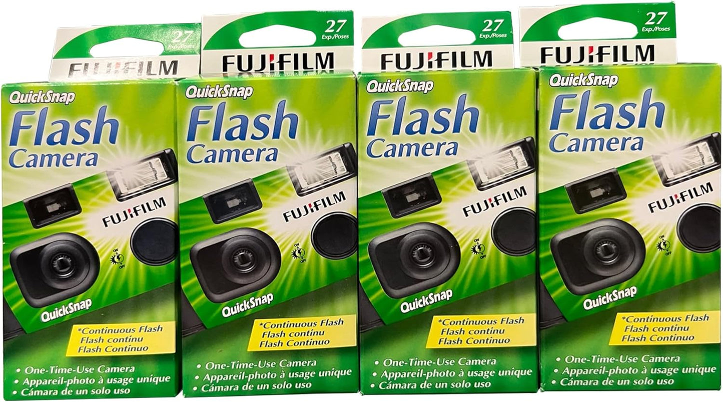 Fujifilm QuickSnap Flash 400 One Time Use Camera 4-Pack