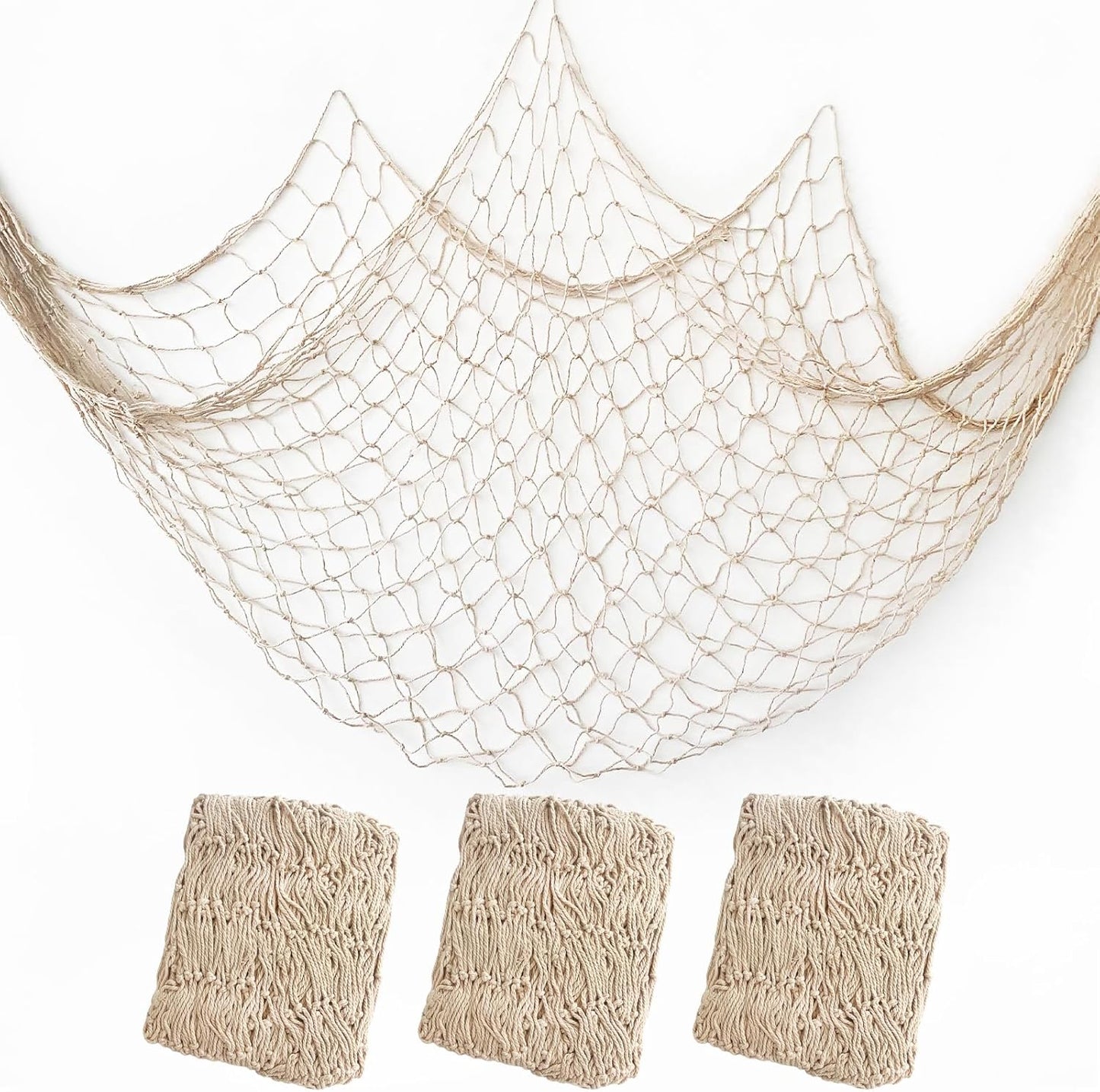 Ocean Charm: 3-Piece Fishing Net Set