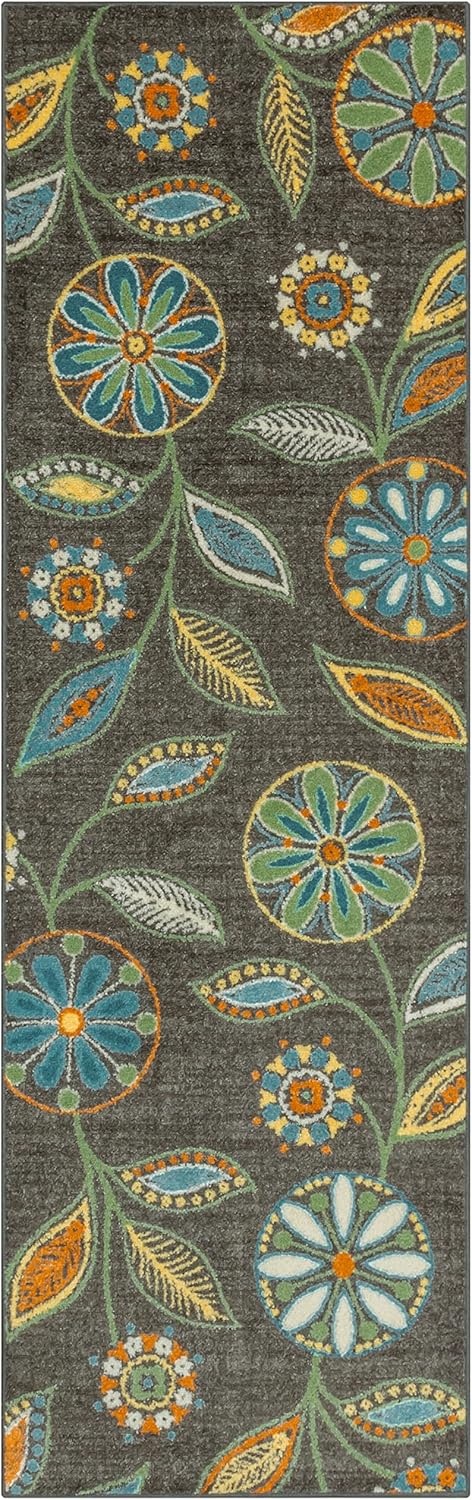 Maples Rugs Reggie Floral Runner Rug - Stylish and Durable Design