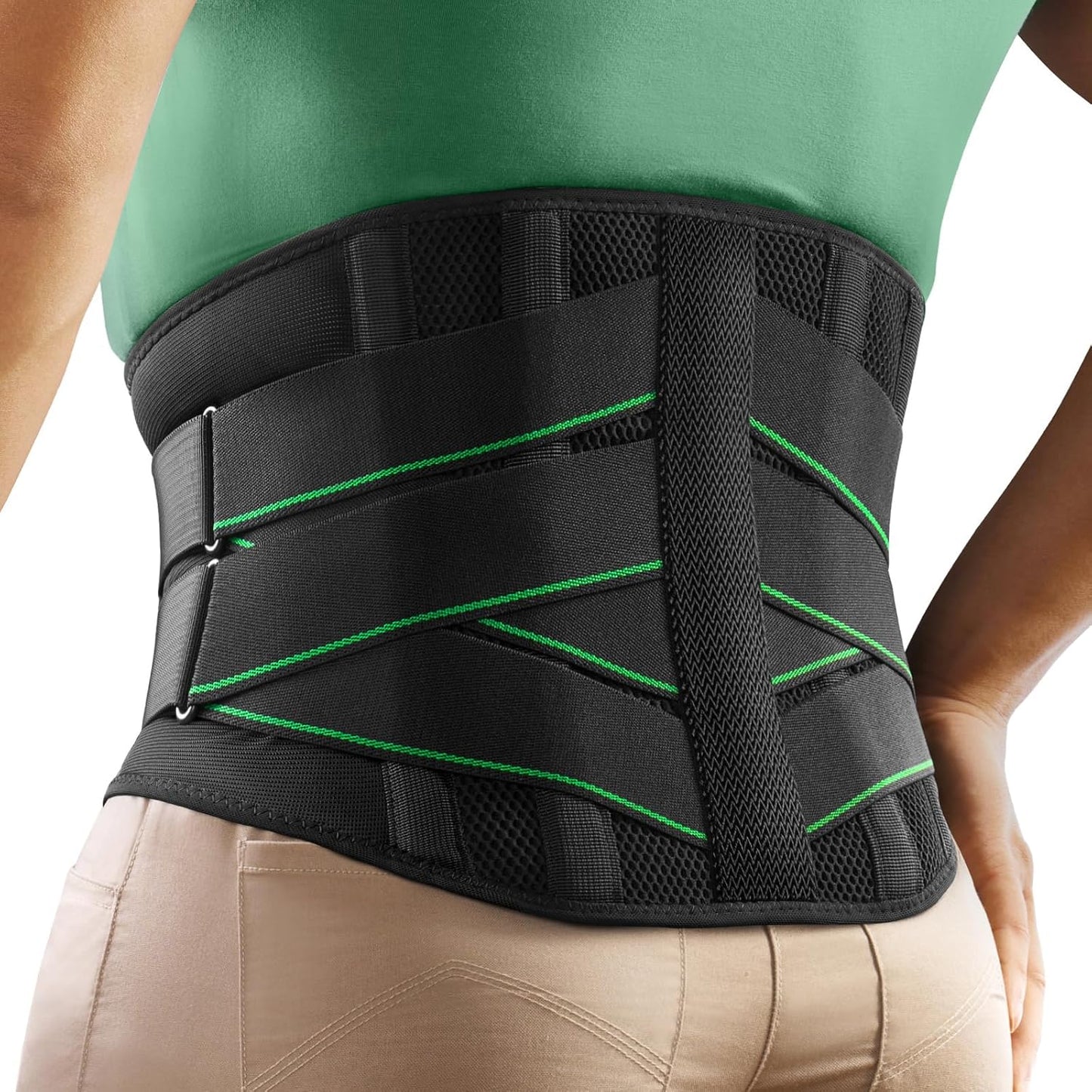 FREETOO Back Brace for Men Lower Back Pain Relief and Support