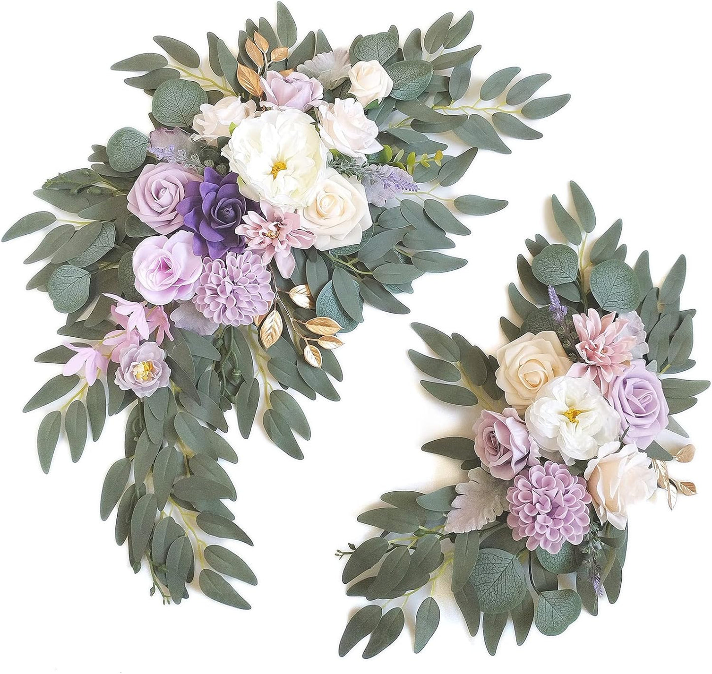 Faux Flower Swag Set of 2 for Wedding Welcome Signs Decor