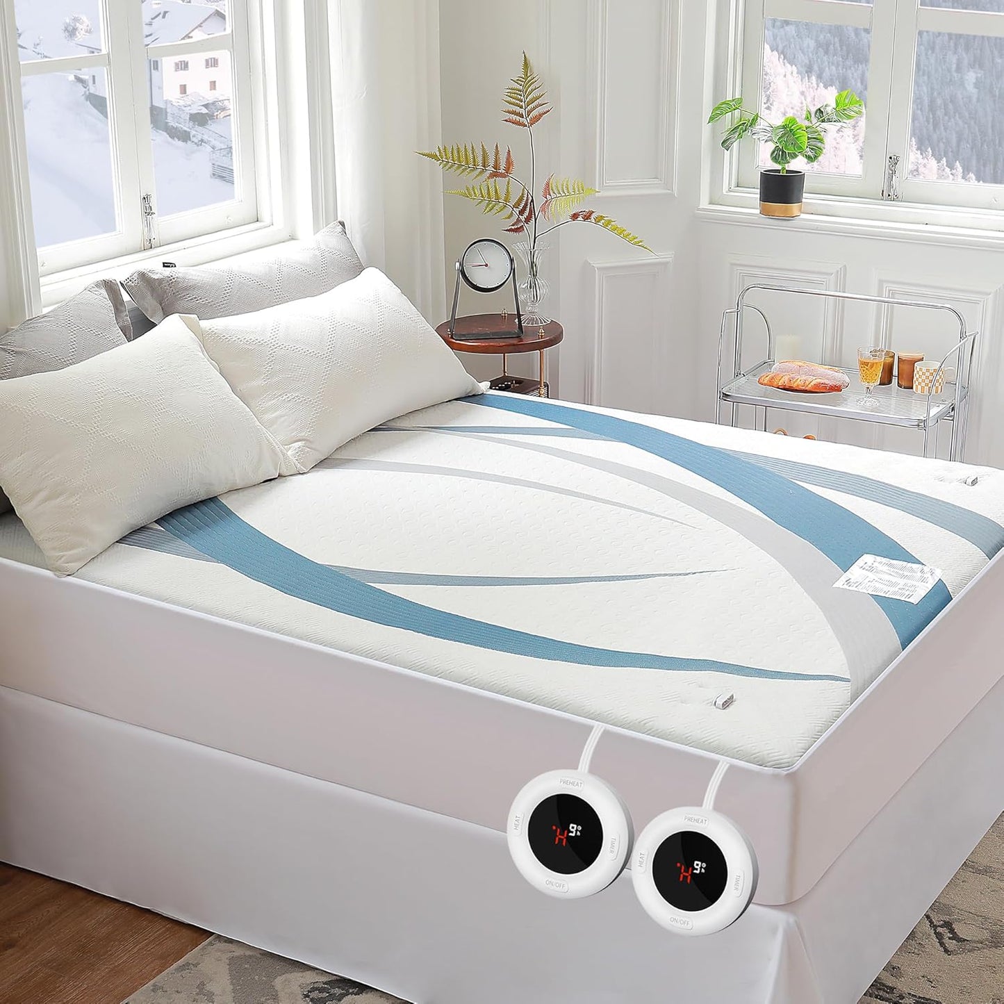 Gotcozy Heated Mattress Pad Queen Size with Dual Control Features