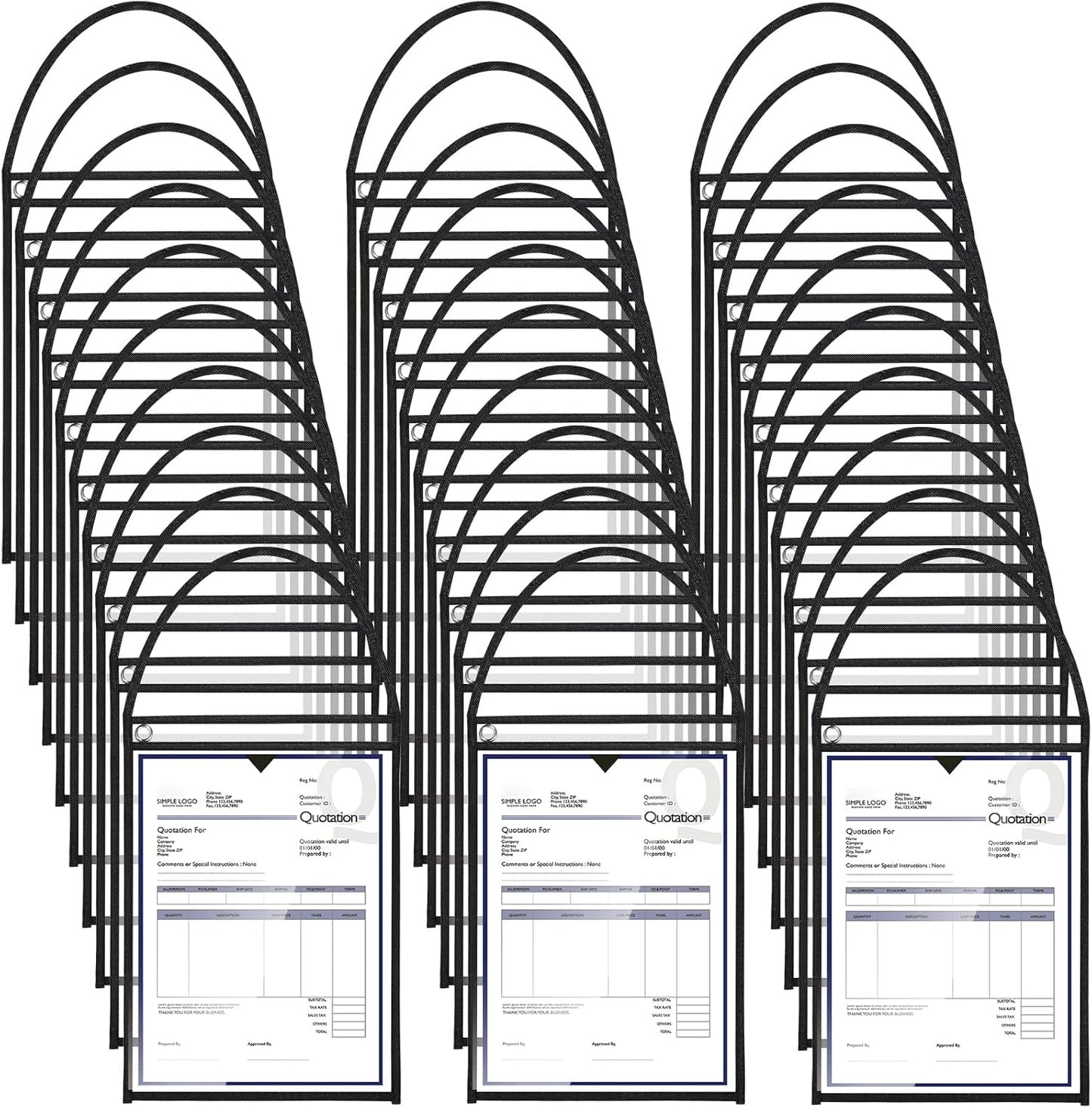 Geyee 50 Pack Job Ticket Holders for 9 x 12 Inch Work Orders