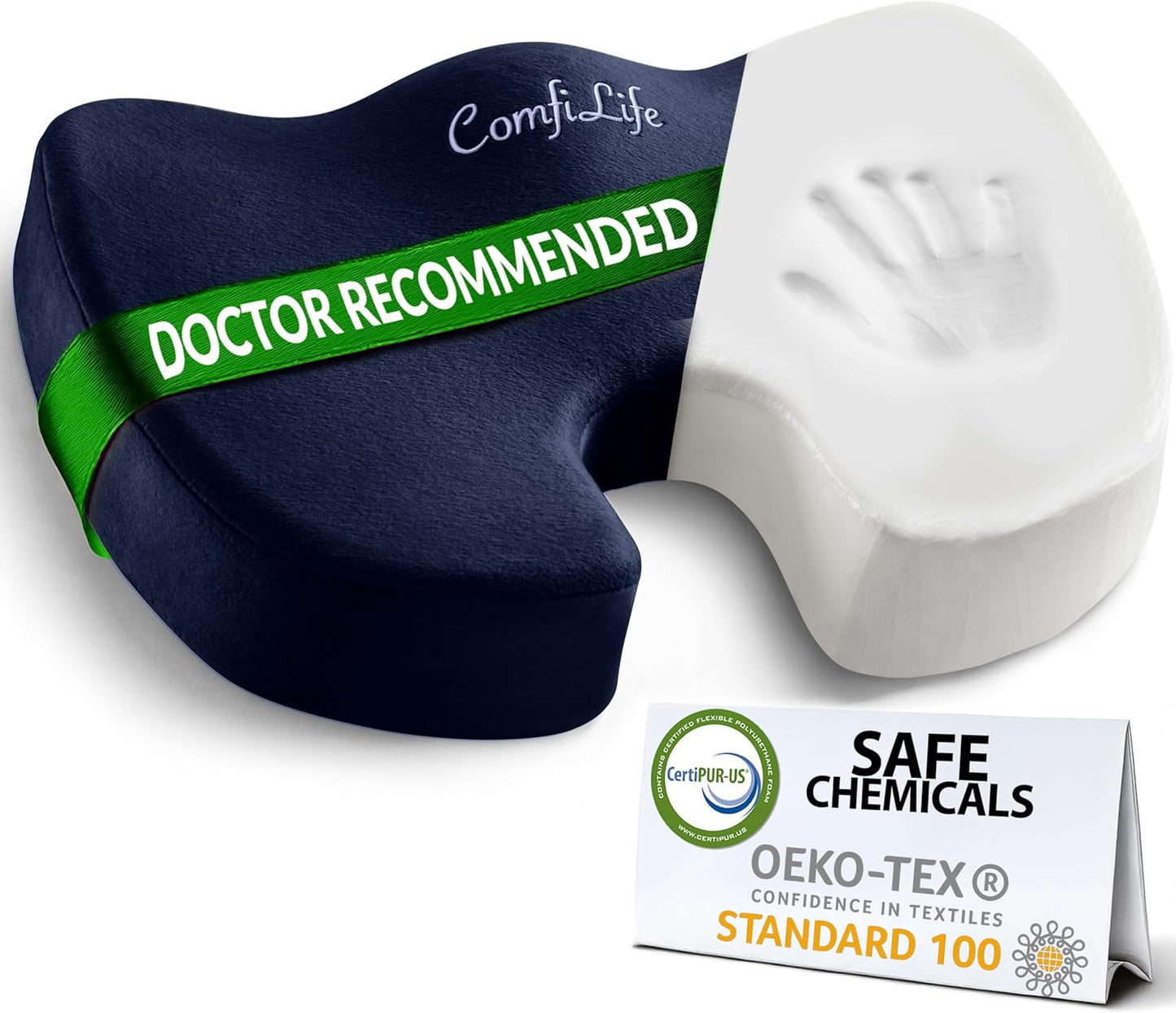 ComfiLife Premium Seat Cushion for Back Pain Relief and Comfort