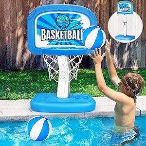 2 in 1 Mini Pool Basketball Hoop for Kids - Adjustable Fun