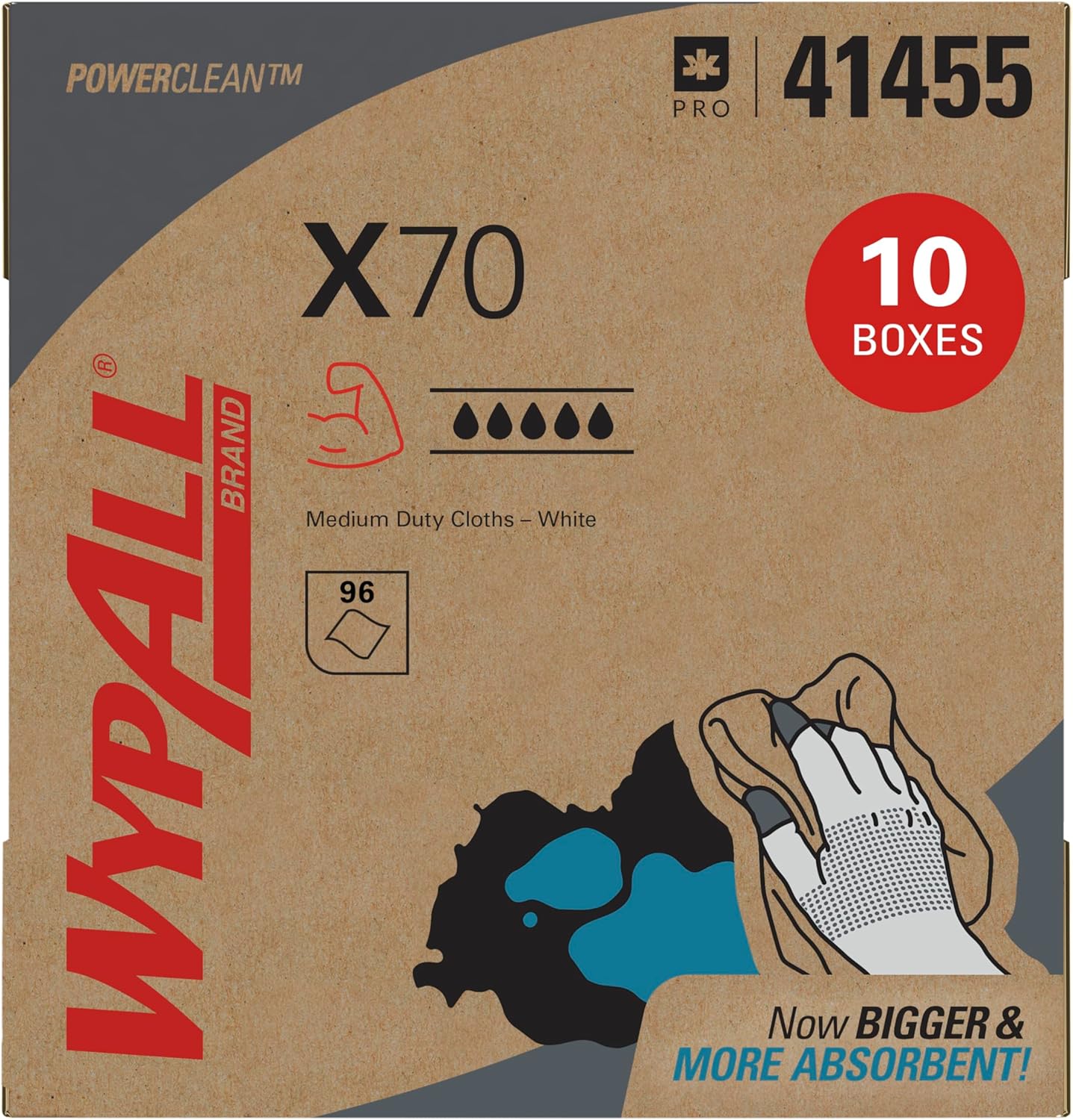 WypAll PowerClean X70 Cloths for Medium Duty Cleaning Tasks