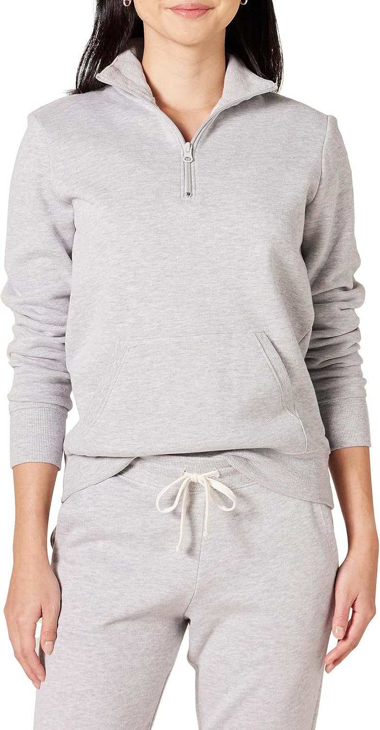 Cozy Plus Size Fleece Quarter-Zip Top