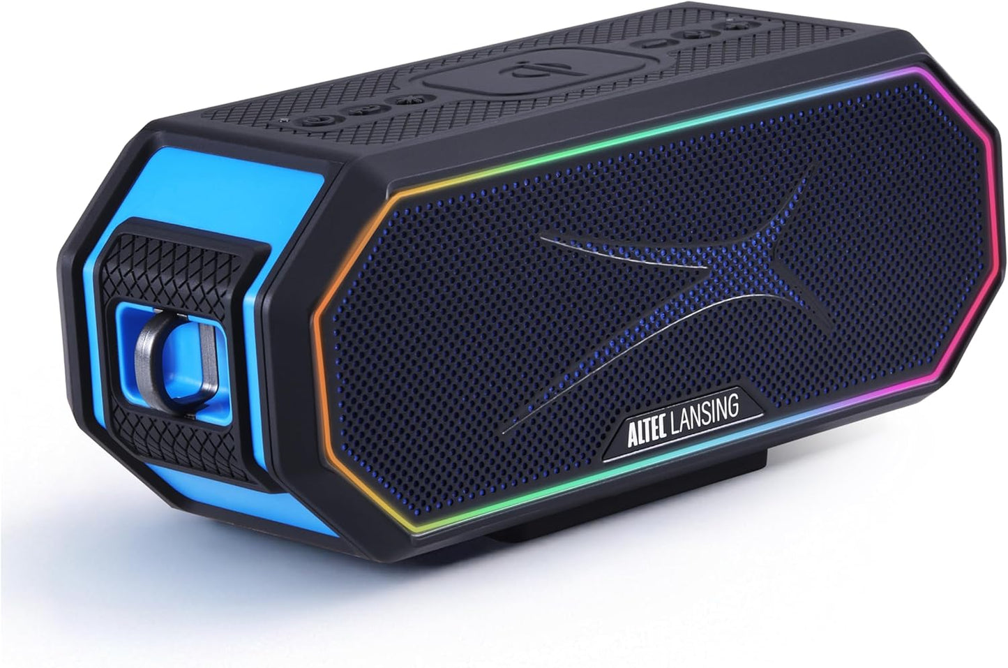 Altec Lansing Waterproof Bluetooth Speaker | 20 Hr Playtime, LED Lights