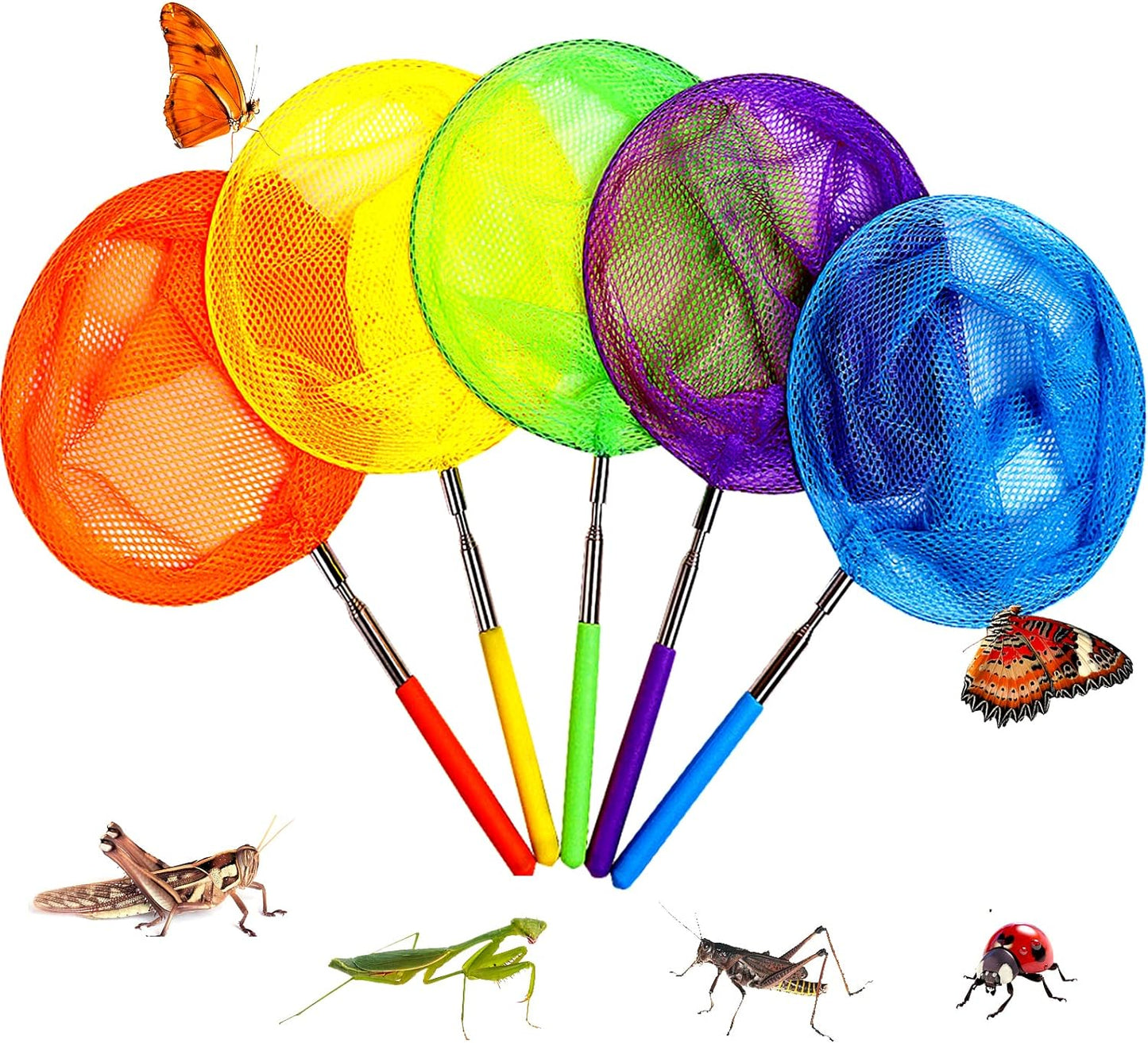TSYAN Kids Telescopic Butterfly Net - Extendable 34 for Fun Bug Catching