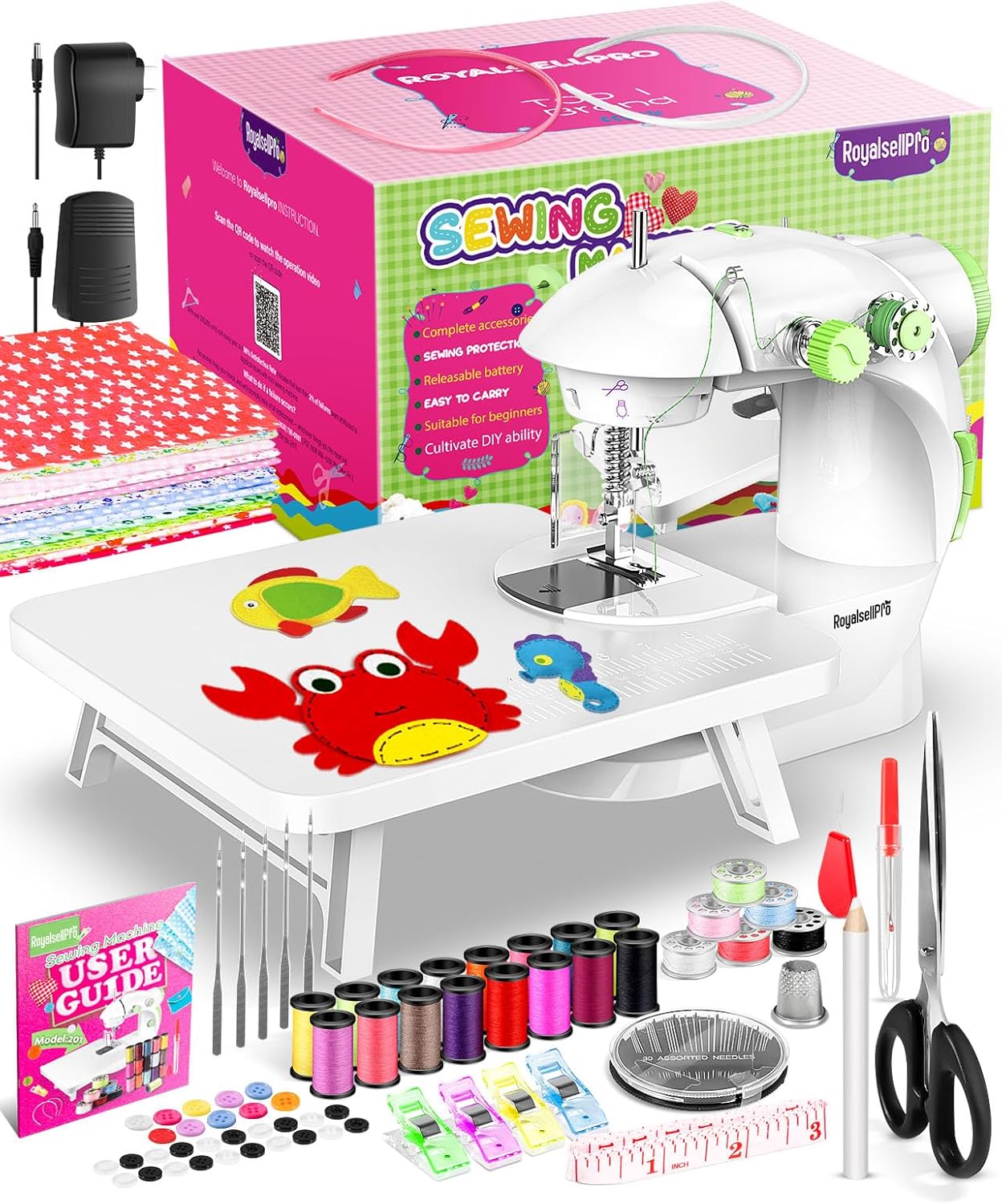 Mini Sewing Machine with 123 Pcs Kit for Beginners and Travel