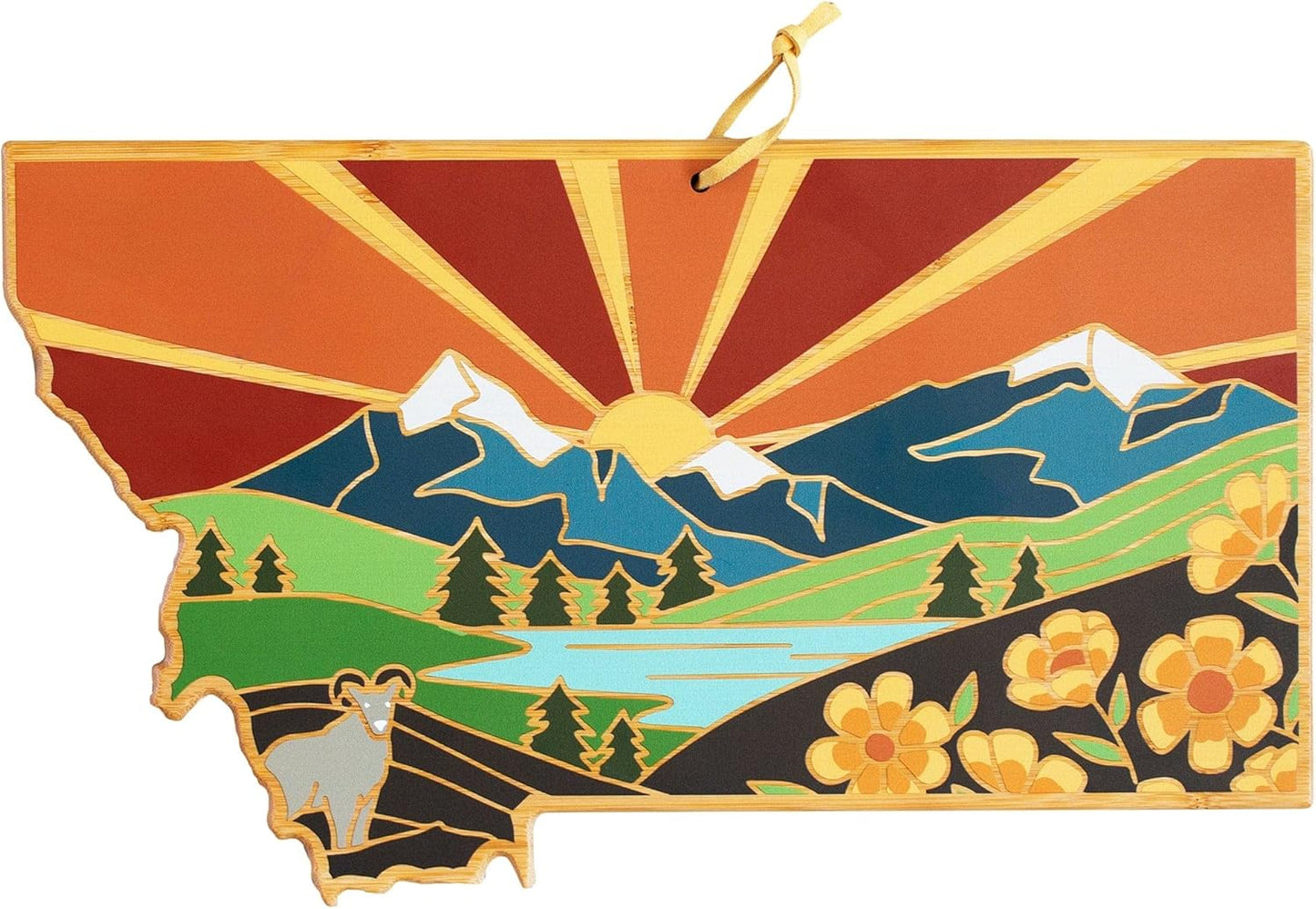 Montana State Shaped Cutting Board for Charcuterie and Decor