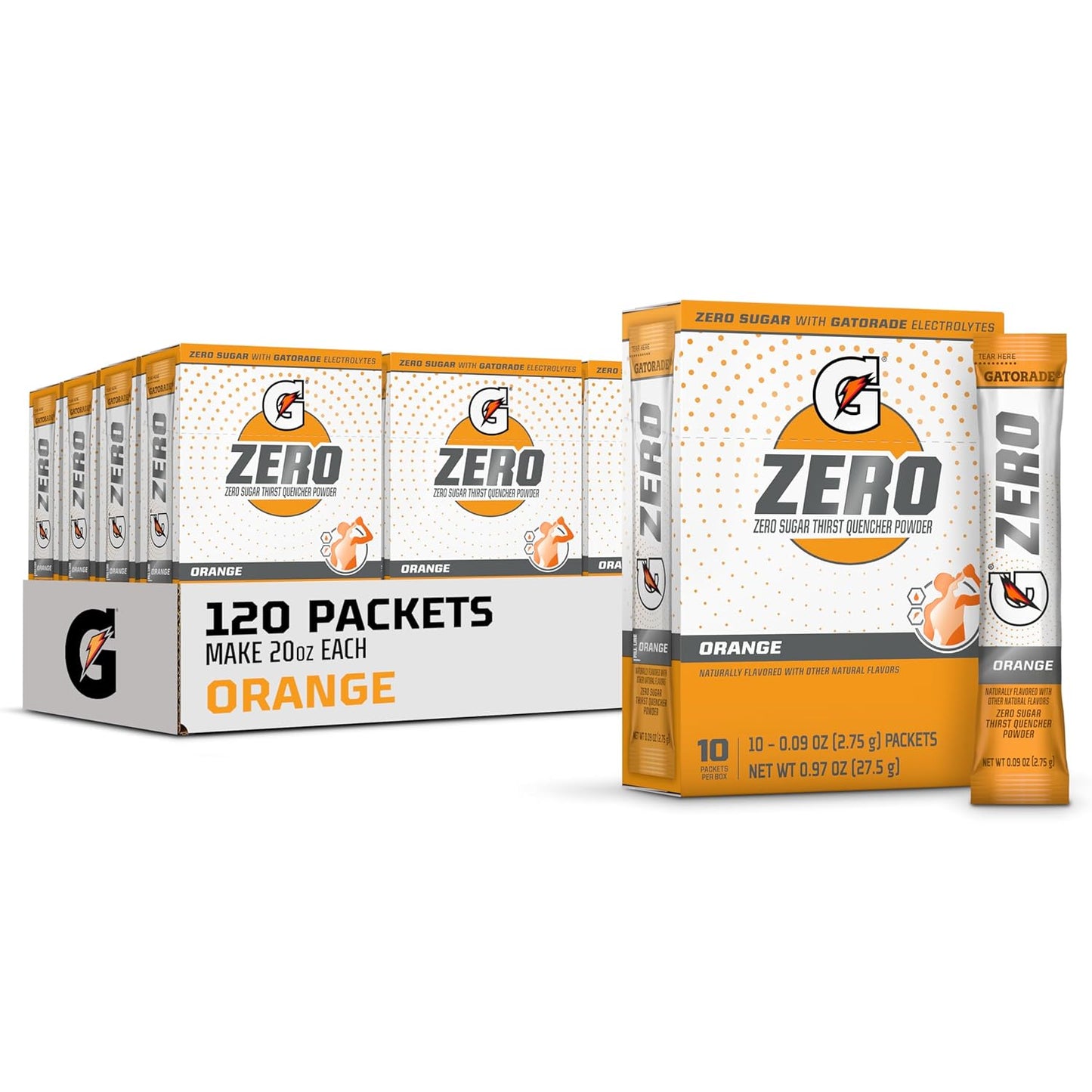 Gatorade G Zero Sports Drink Mix Powder Packets for Hydration
