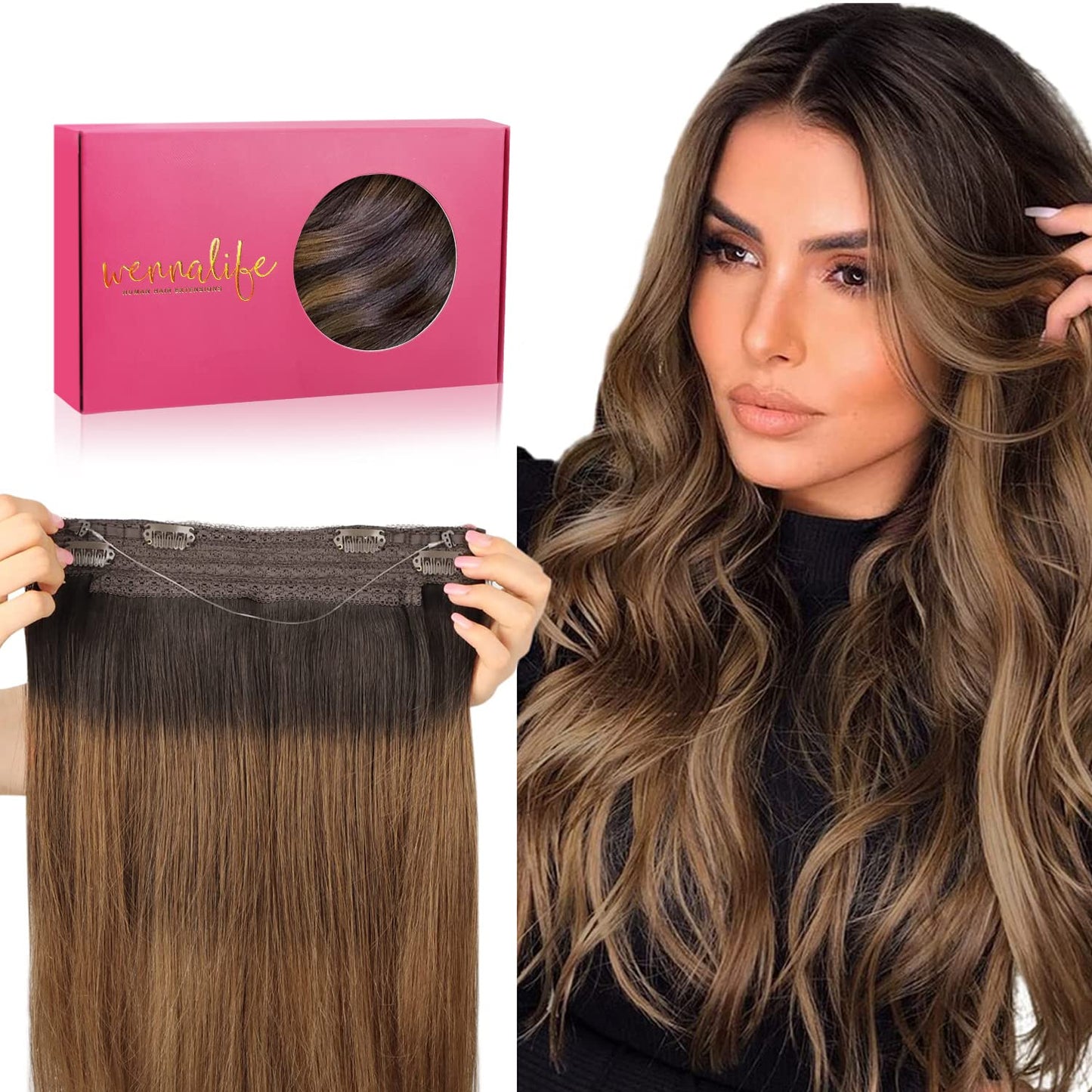WENNALIFE Wire Hair Extensions for Natural Volume & Length