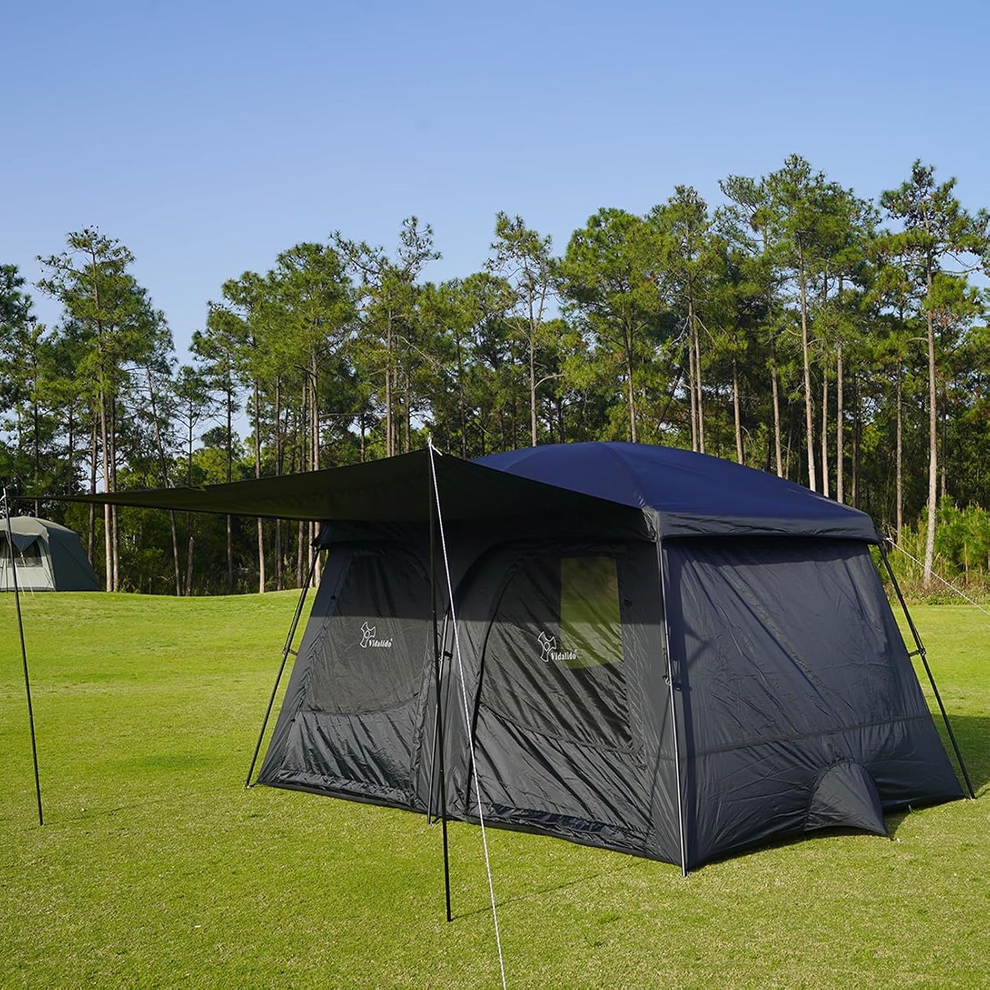 Vidalido 3-4 Person Camping Tent with Extended Vestibule Design
