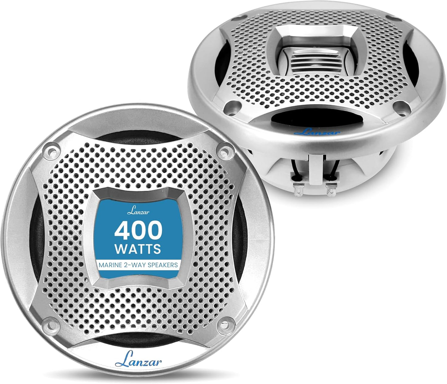 Lanzar 5.25 Marine Speakers - 400W Water-Resistant for Boat & UTV