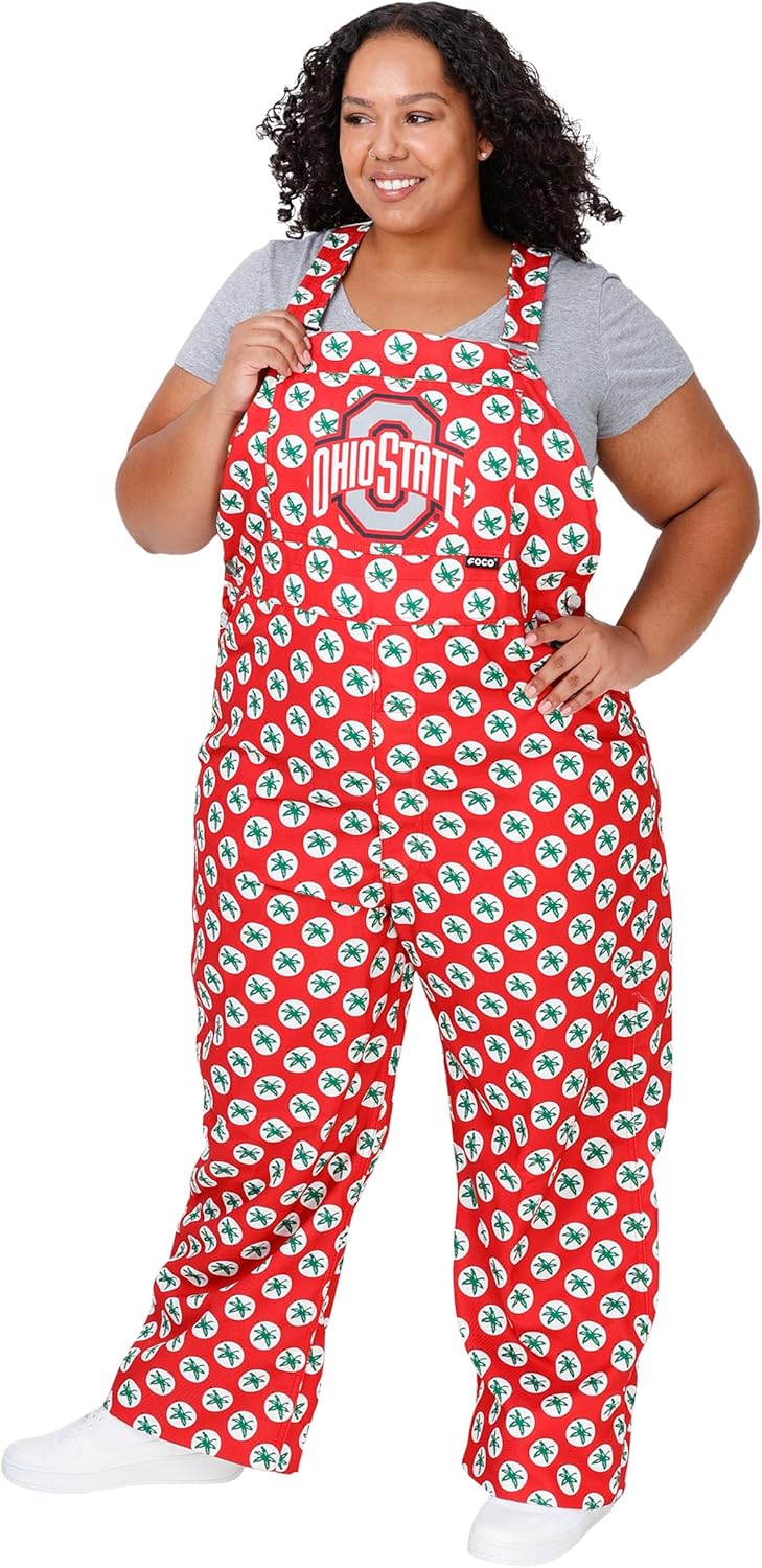 NCAA Womens College Team Logo Bib Overalls for Game Days