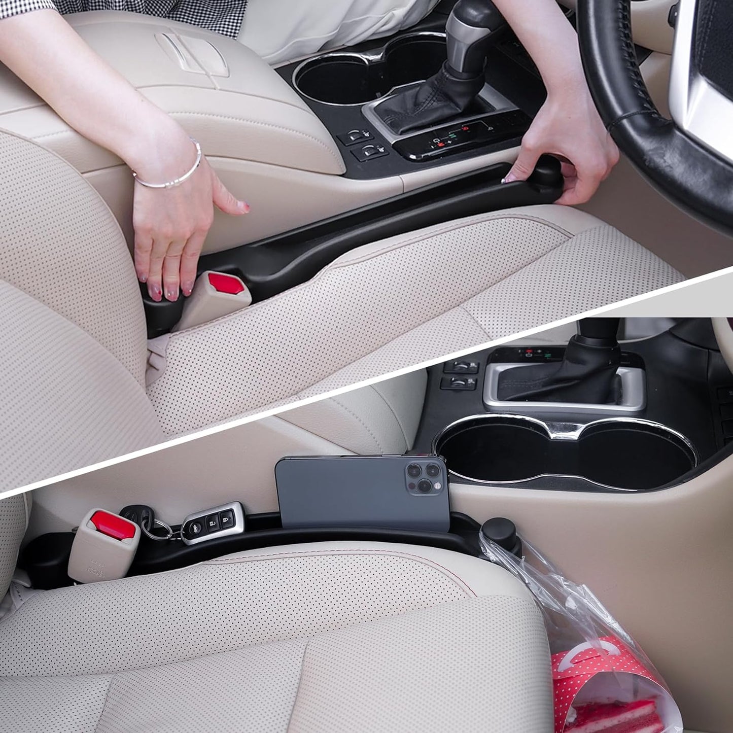 Givifive 3in1 Car Seat Gap Filler & Organizer
