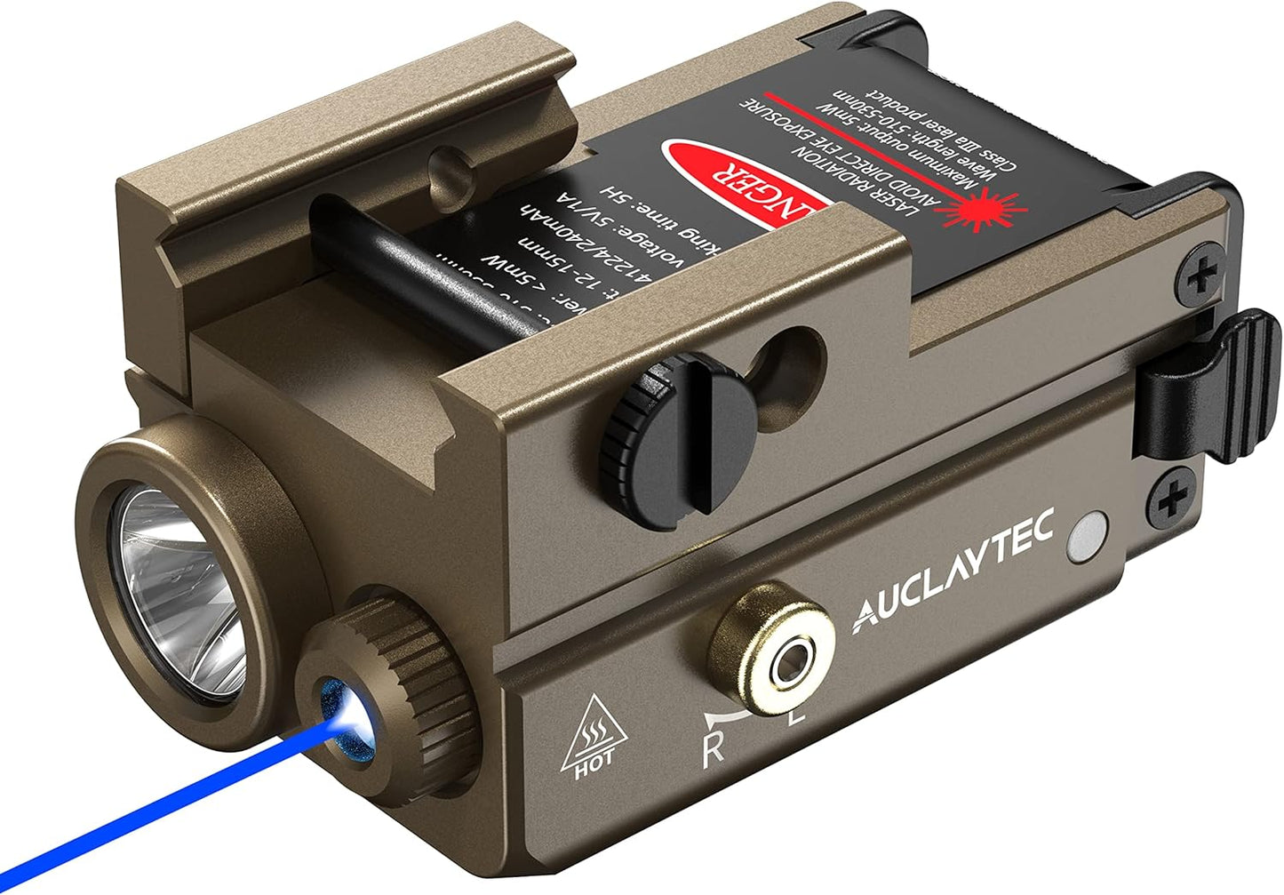 Pistol Flashlight Blue Laser Combo 420 Lumens Tactical Light