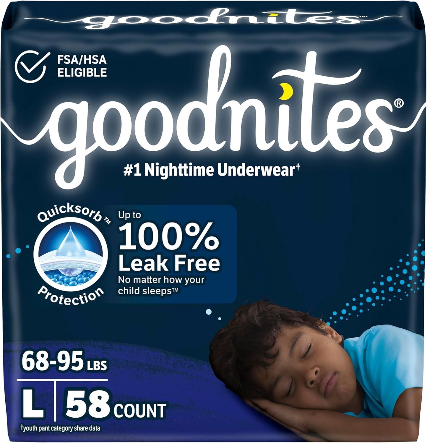 Goodnites Boys' Nighttime Bedwetting Underwear for Comfort