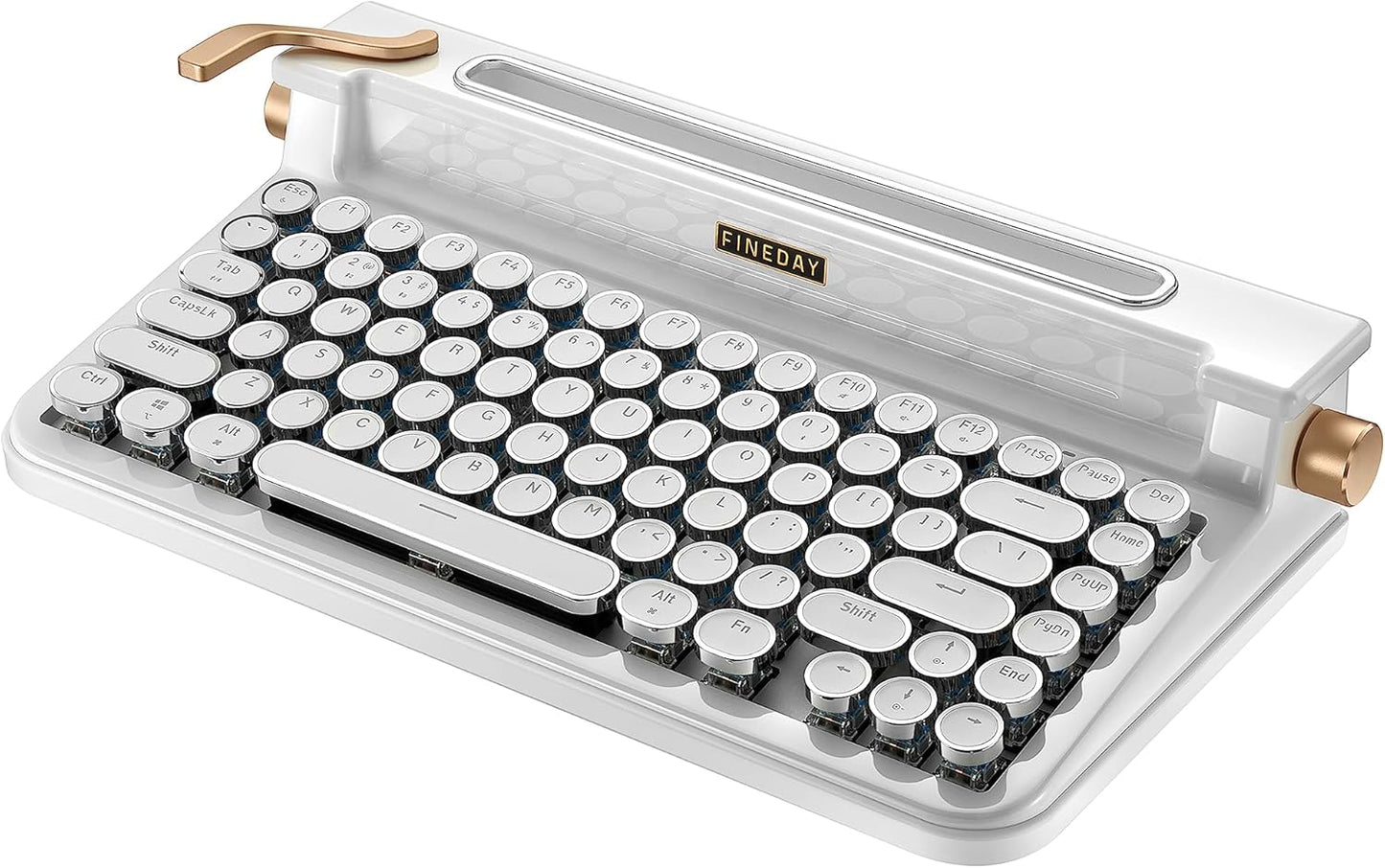 Retro Mechanical Keyboard with Bluetooth 5.0 for Multiple Devices
