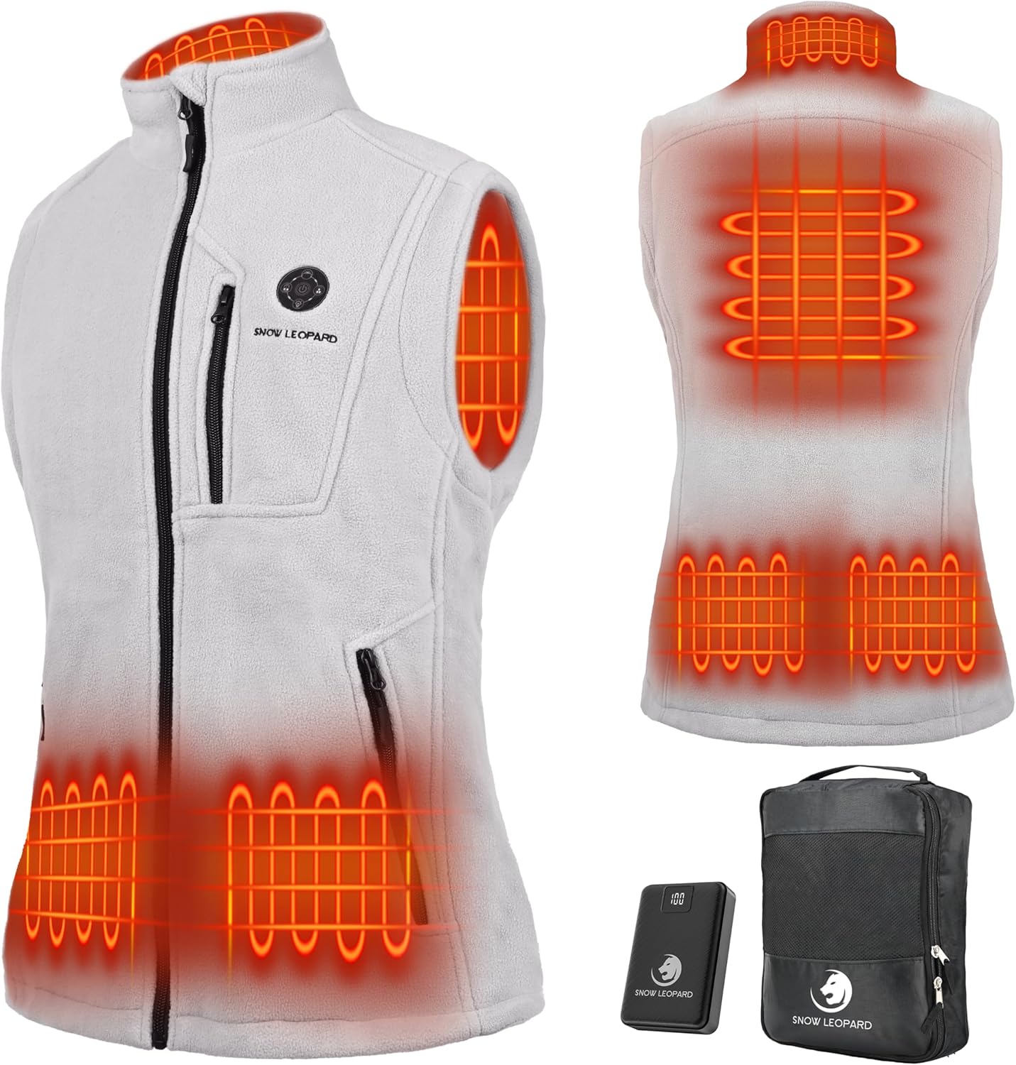 SNOW LEOPARD Womens Heated Vest with Battery Pack for Warmth