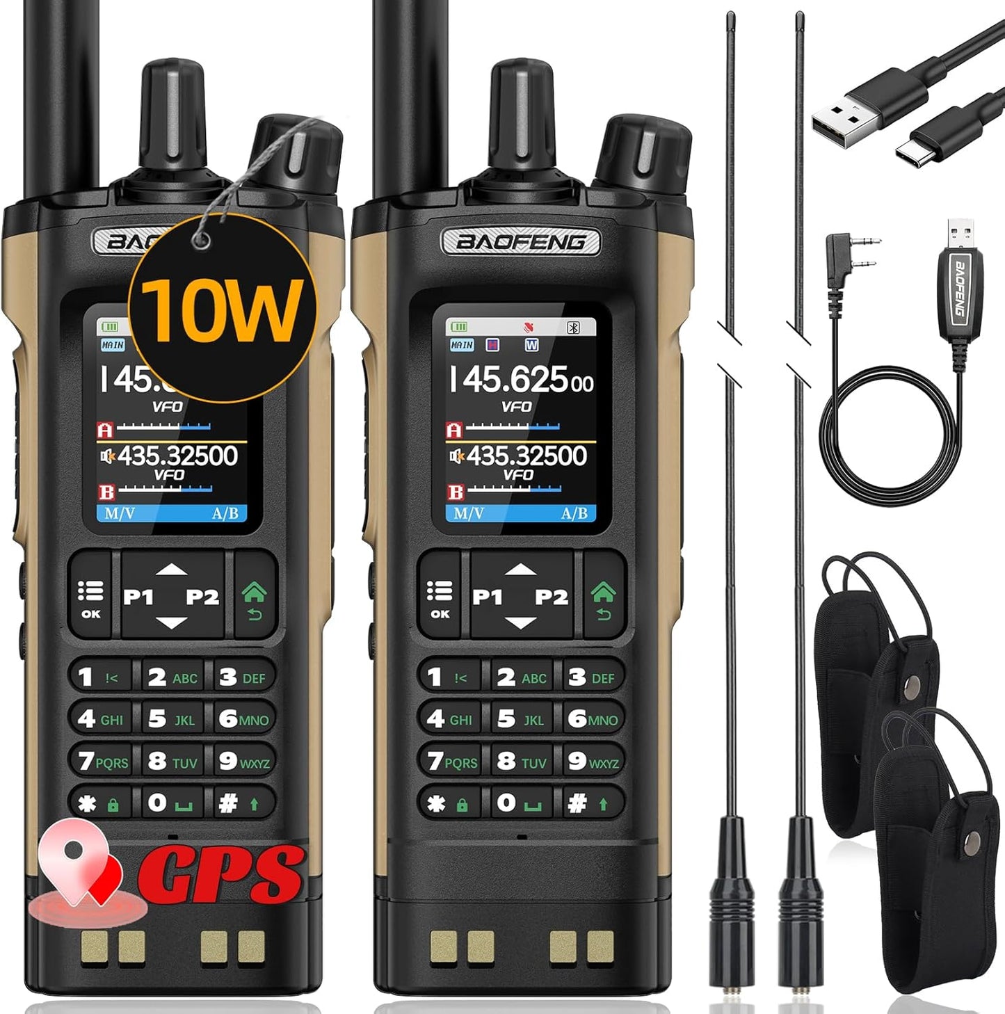BAOFENG Radio UV32 Handheld Walkie Talkies for Long Range Use