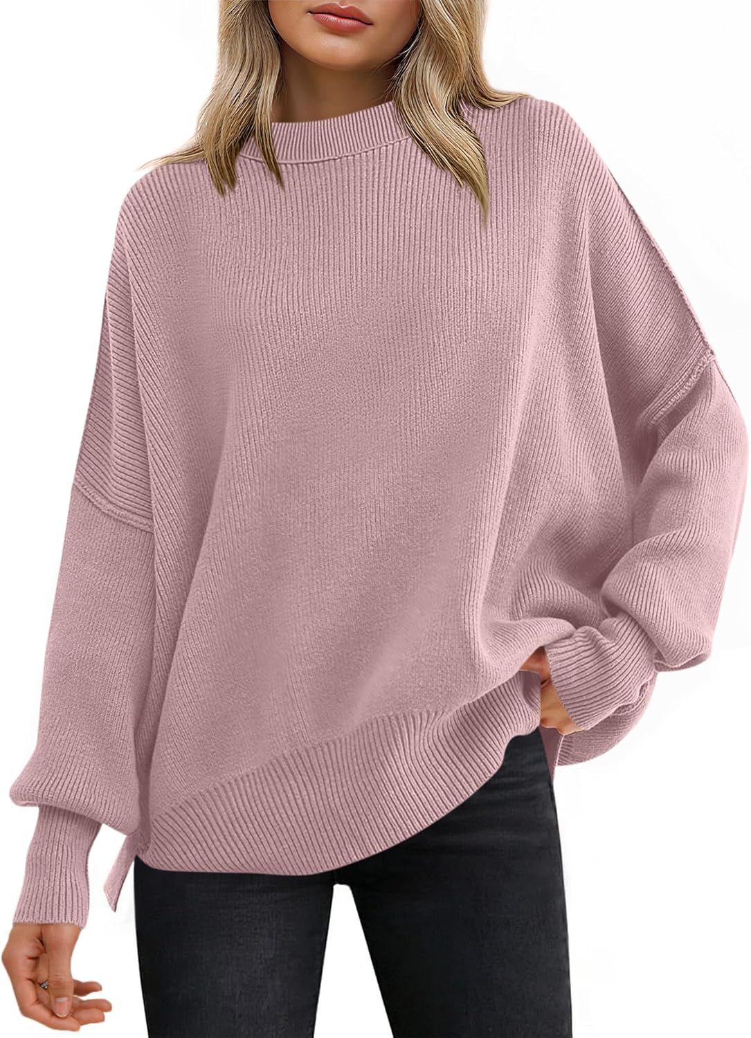 Oversized Women Sweaters Batwing Long Sleeve Casual Knit Top