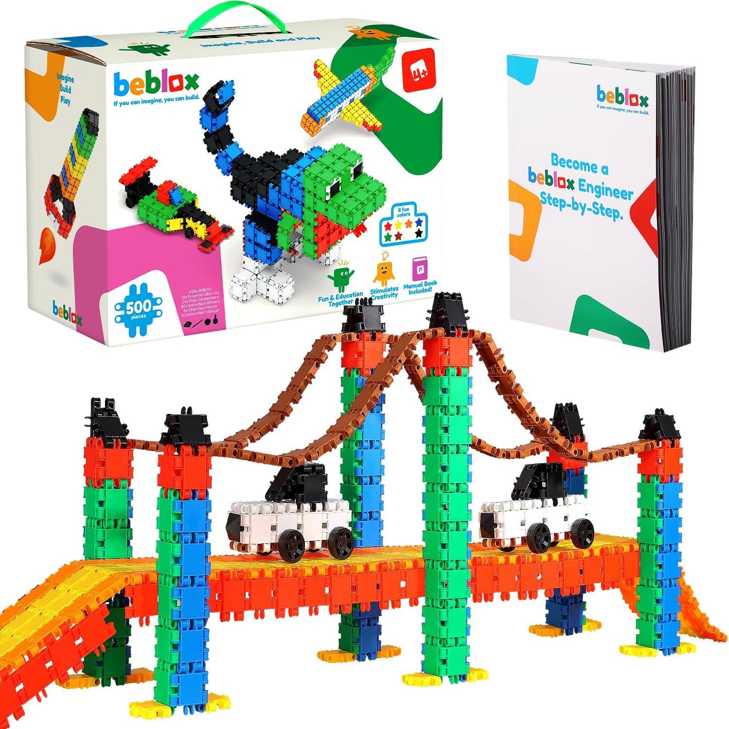 500-Piece Beblox Building Set | Educational STEM Fun