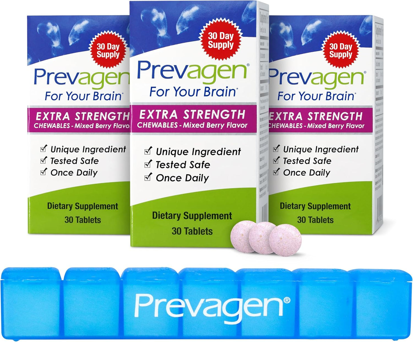 Prevagen Extra Strength Mixed Berry Chewables for Brain Health