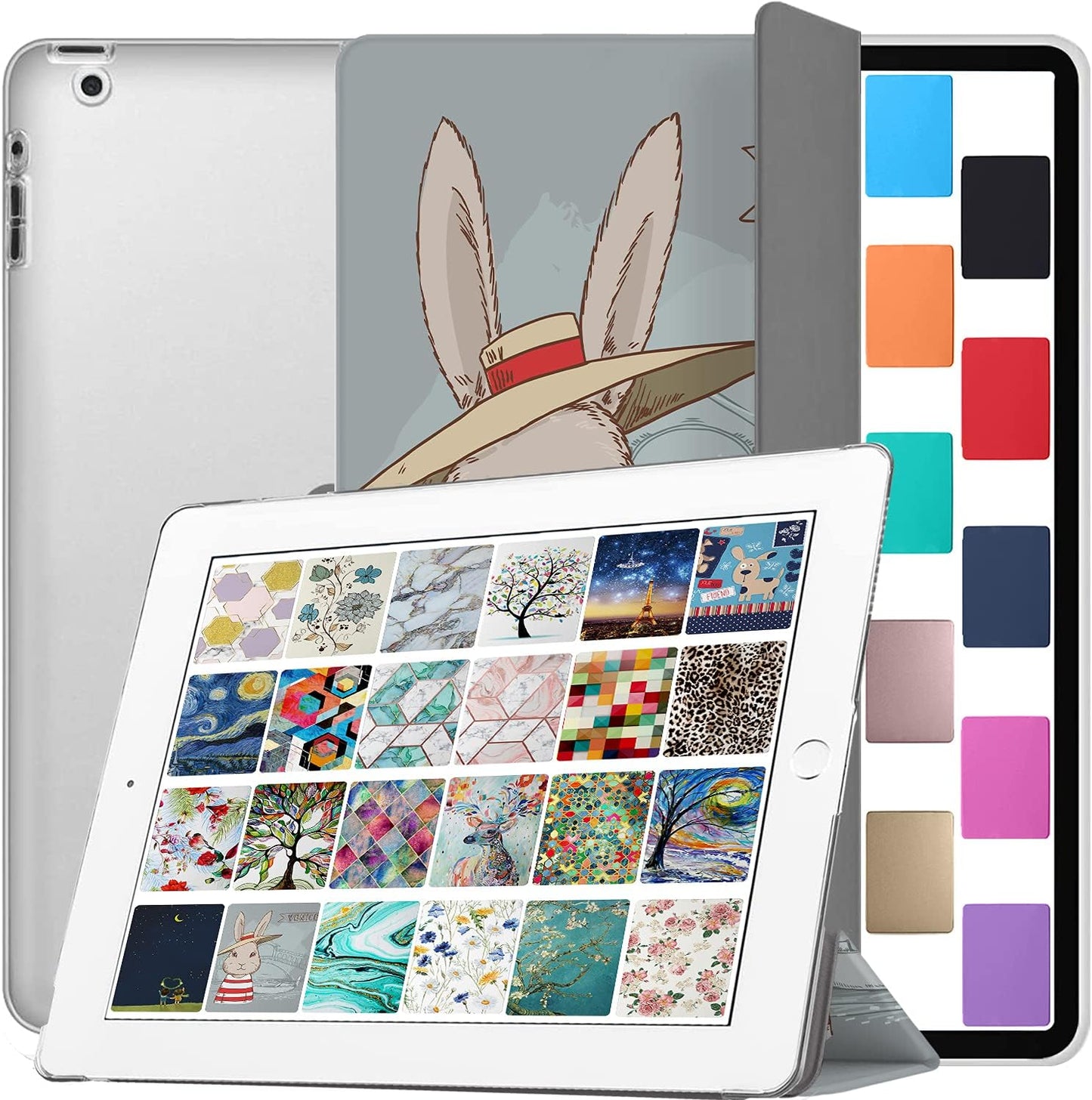 DuraSafe iPad 9.7 Inch Case with Bunny Hat Design for Protection