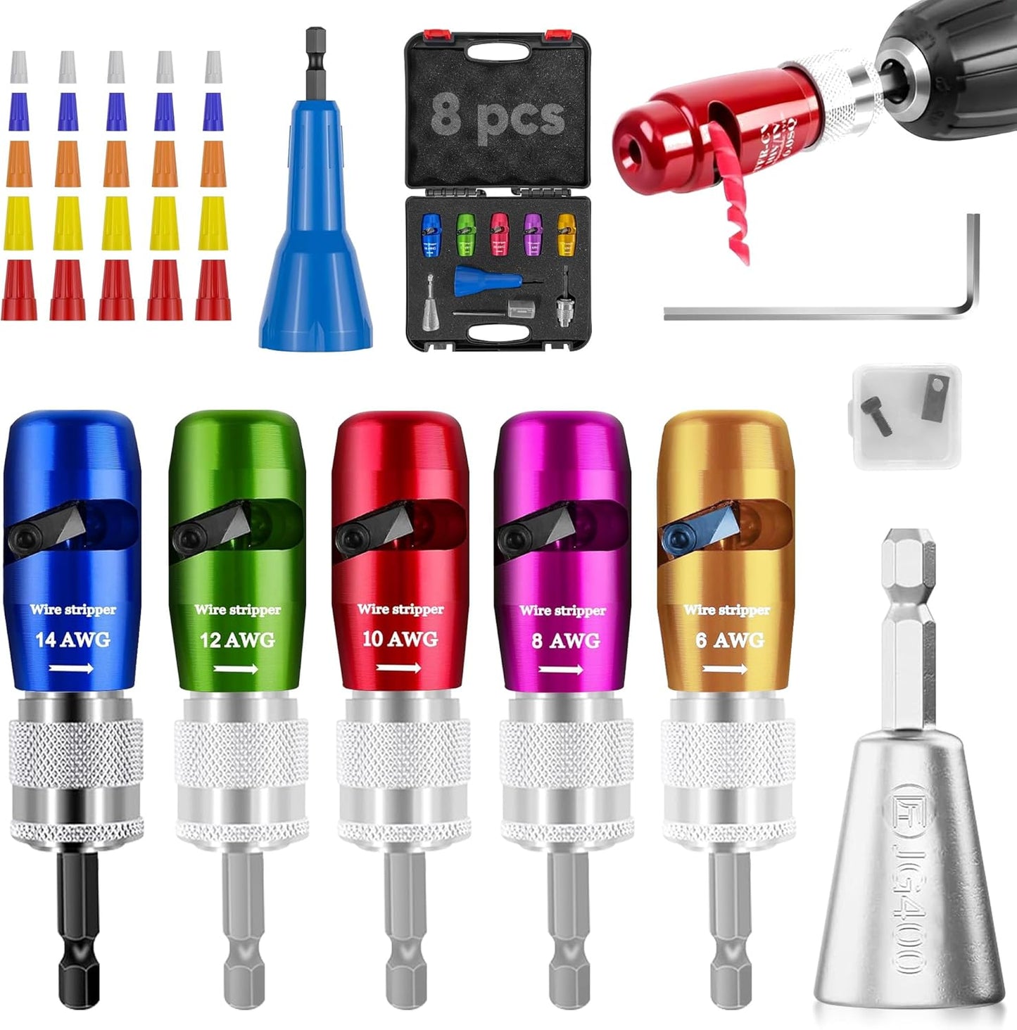 US Regulations Wire Stripping Tool Set for Electricians 8 in 1
