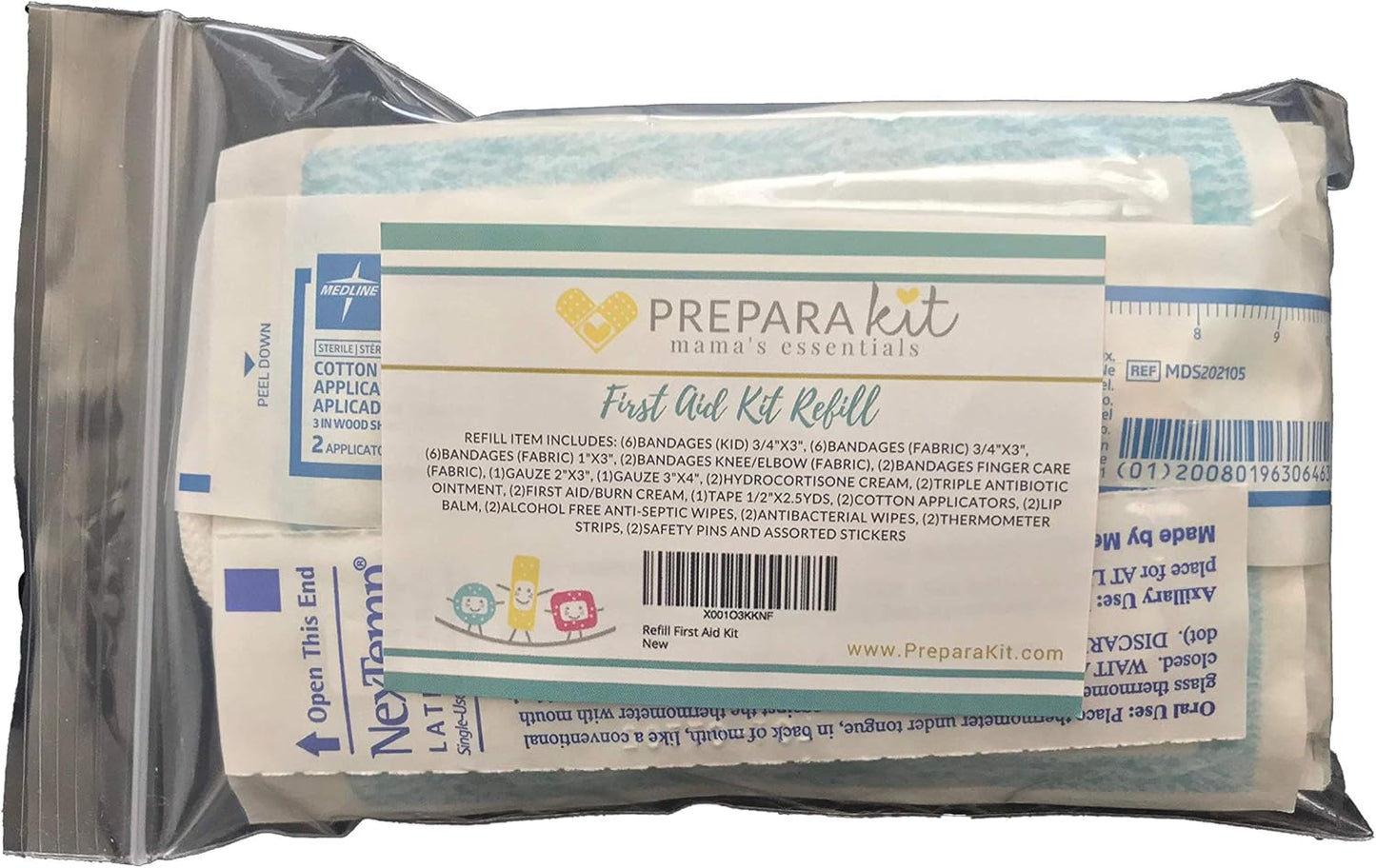 PreparaKit First Aid Refill - Extra Supplies & Bandages