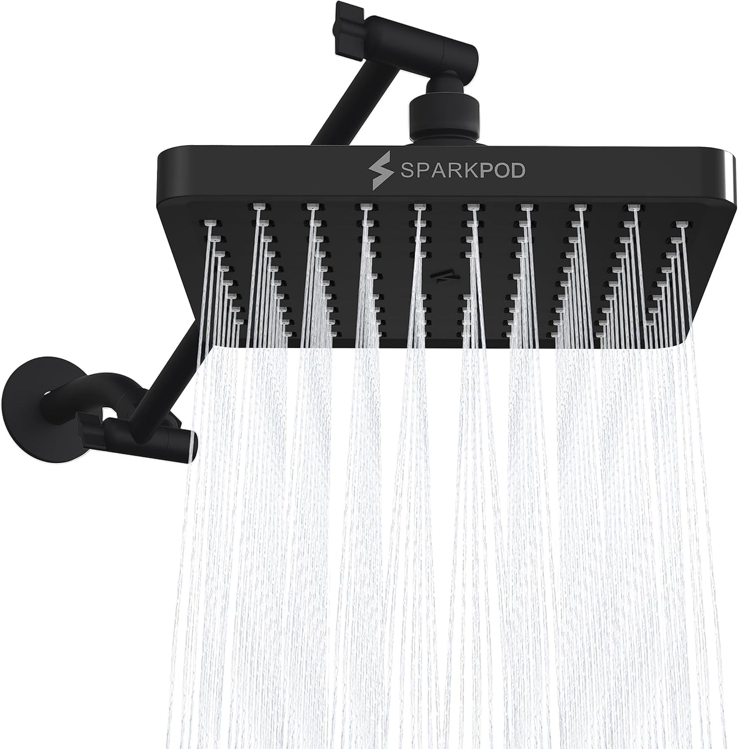 SparkPod High Pressure Rain Shower Head with Extension Arm
