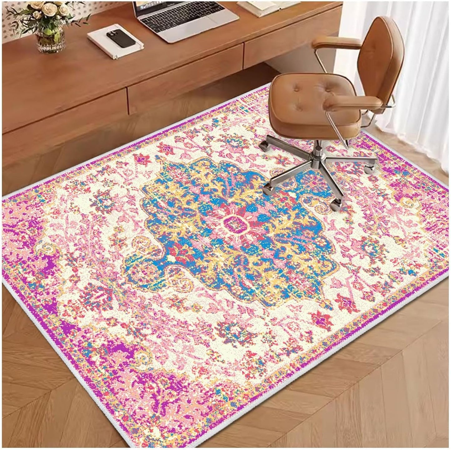 Anti-Slip Home Office Chair Mat - Protect Floors in Style!