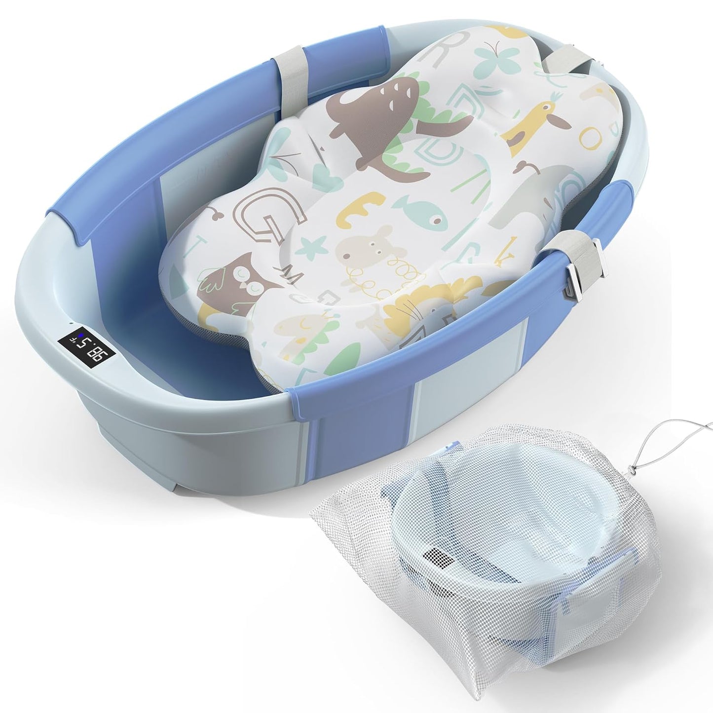 Collapsible Baby Bathtub - Large Portable Infant Bath Tub