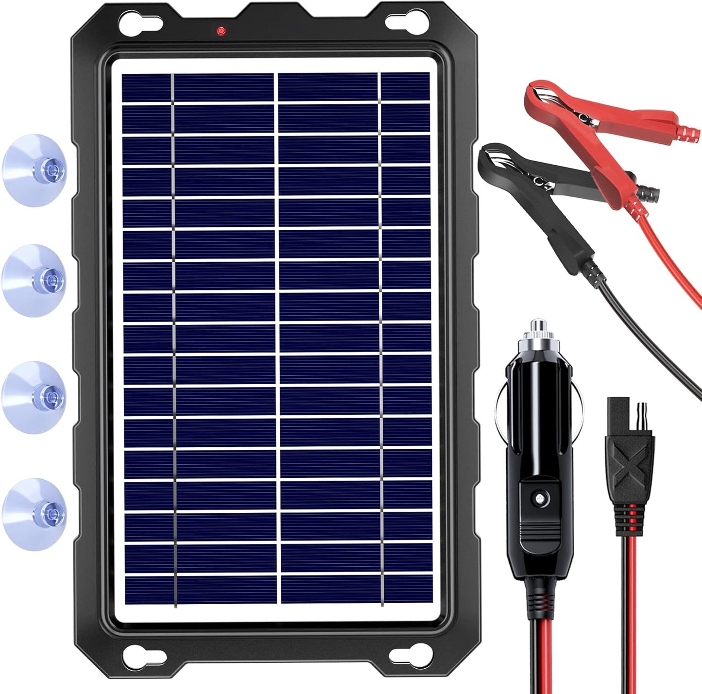 12V Solar Battery Charge Kit - Waterproof Portable Solar Panel