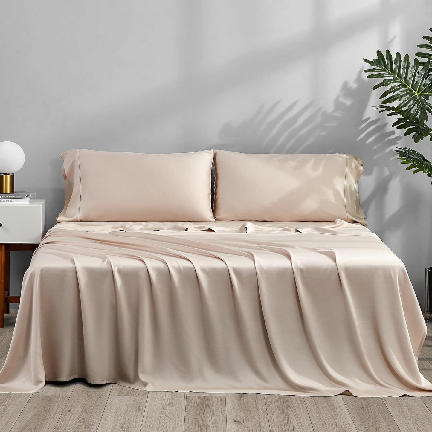 ACCURATEX Cooling Sheets King Size - Luxury Soft Bamboo Bedding