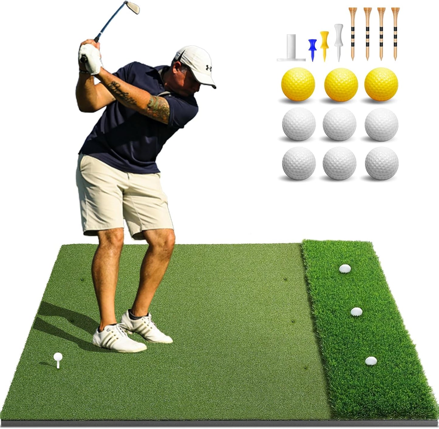 Bltend Thickened Golf Mat: Heavy-Duty 5x4ft Training Aid