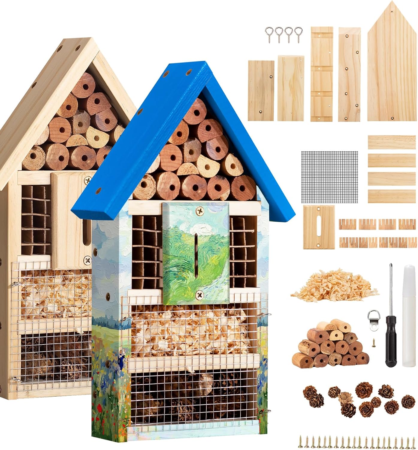 Large Cedar Wood Insect House Kit for DIY Backyard Project