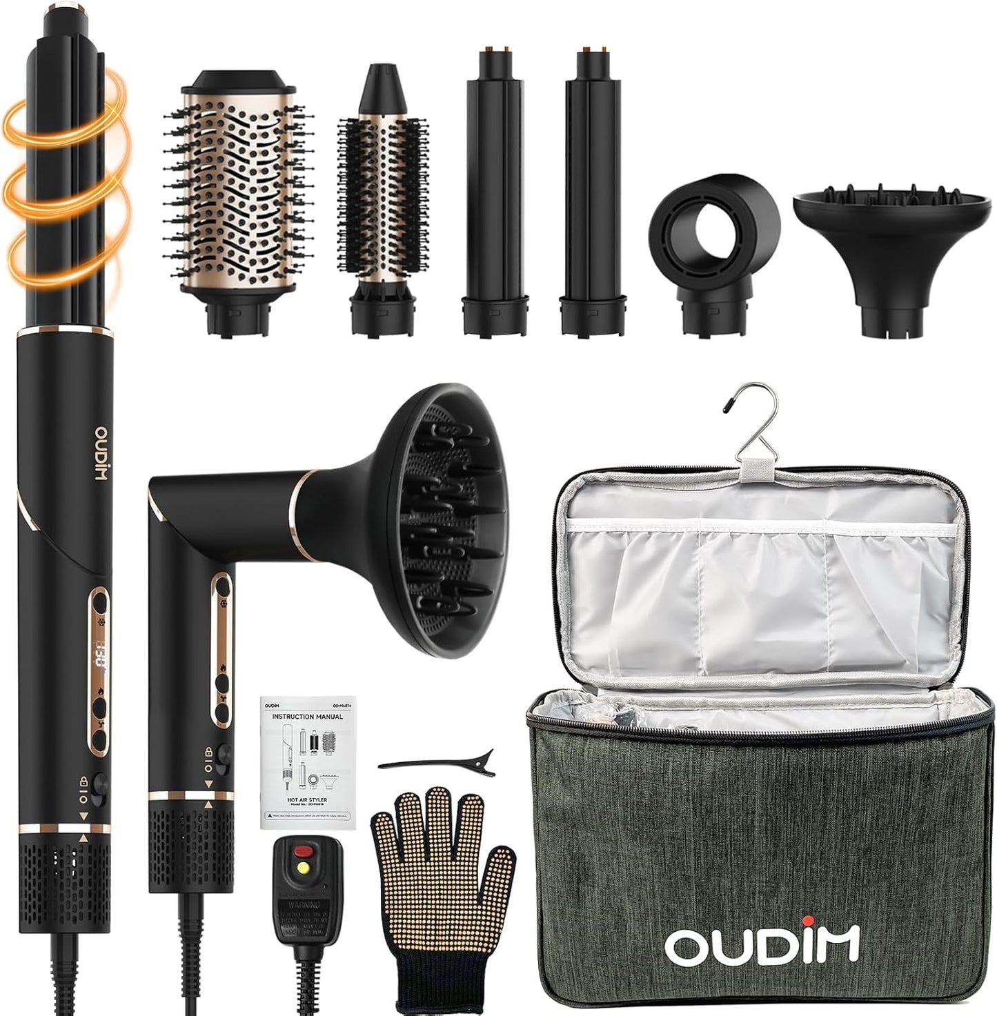 6-in-1 Multi-Functional Hot Air Comb for Effortless Styling